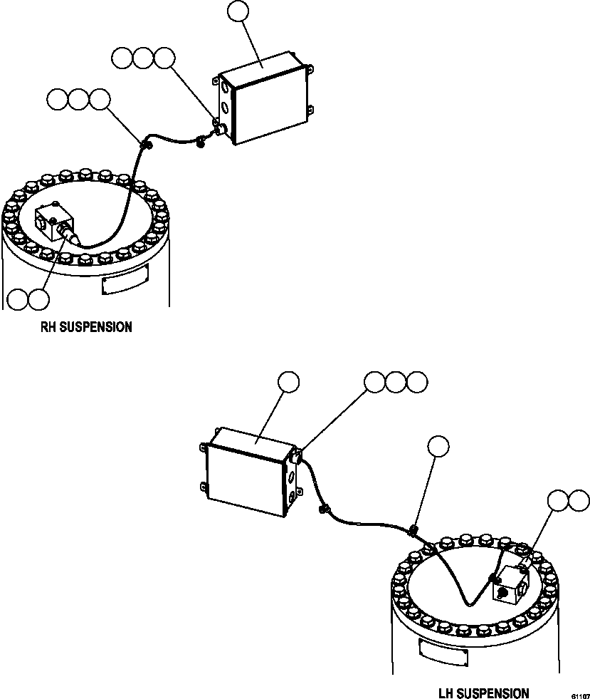 Dump Trucks Komatsu / AFE62-AE 930E-4SE S/N A31245 - A31247, A31250 & A31252    SIERRA GORDA(AFE62-AE) / PAYLOAD METER III - FRONT SUSPENSIONS(396 : 61107)