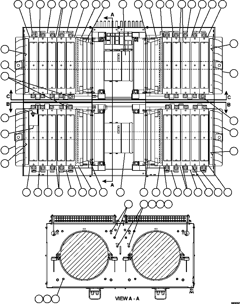 Dump Trucks Komatsu / AFE62-AE 930E-4SE S/N A31245 - A31247, A31250 & A31252    SIERRA GORDA(AFE62-AE) / RETARDING GRID ASSEMBLY  1/3    PC2142(648 : 64309)