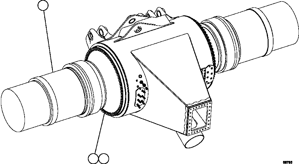 Komatsu parts book diagram for AFE62-AJ 930E-4SE S/N A31289, A31291, A31300, A31302, A31304, A31327, A31329, A31357, A31359, A31369, A31386, A31388, A31390, A31410, A31412 & A31414  LAS BAMBAS: WHEEL MOTOR MOUNTING