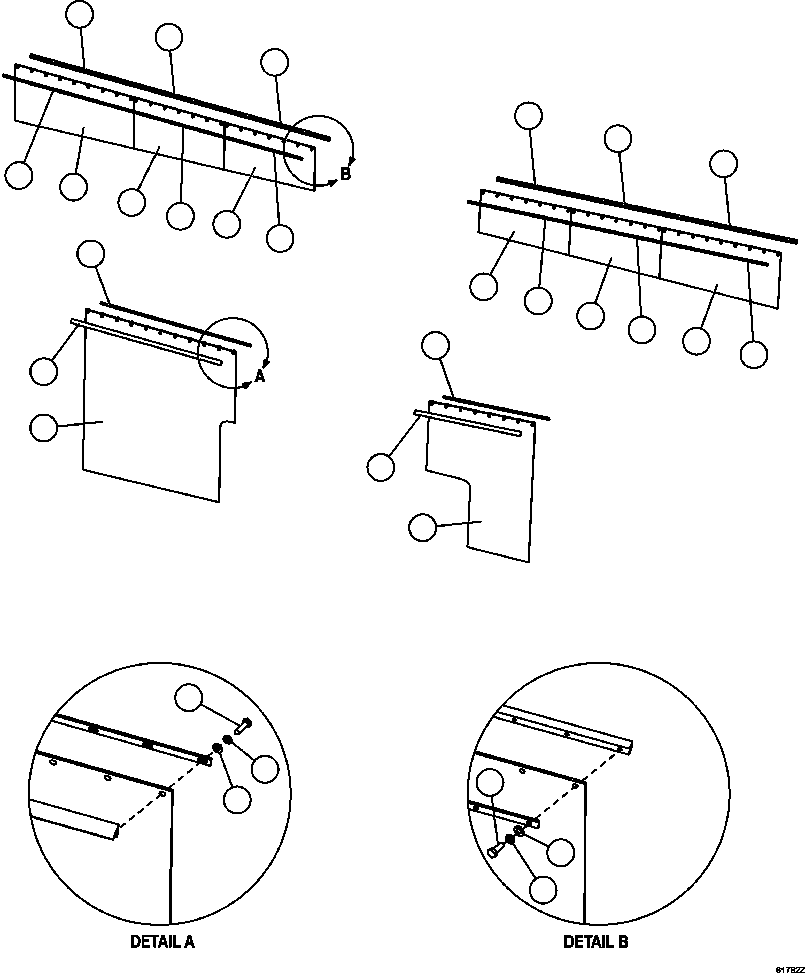 Komatsu parts book diagram for AFE62-AJ 930E-4SE S/N A31289, A31291, A31300, A31302, A31304, A31327, A31329, A31357, A31359, A31369, A31386, A31388, A31390, A31410, A31412 & A31414  LAS BAMBAS: BODY MUD FLAPS  2/2