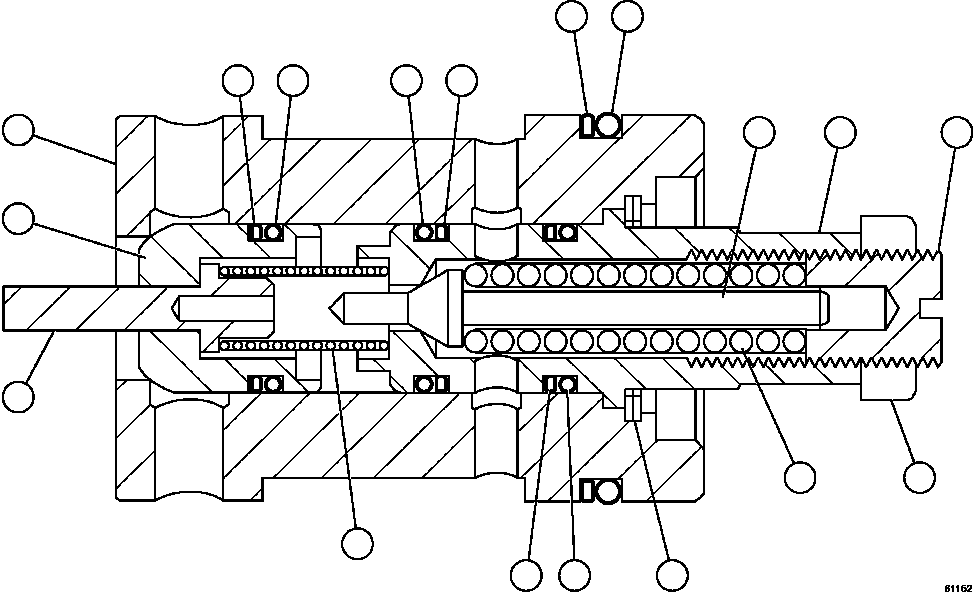 Komatsu parts book diagram for AFE62-AJ 930E-4SE S/N A31289, A31291, A31300, A31302, A31304, A31327, A31329, A31357, A31359, A31369, A31386, A31388, A31390, A31410, A31412 & A31414  LAS BAMBAS: RELIEF VALVE ASSEMBLY              VE3567