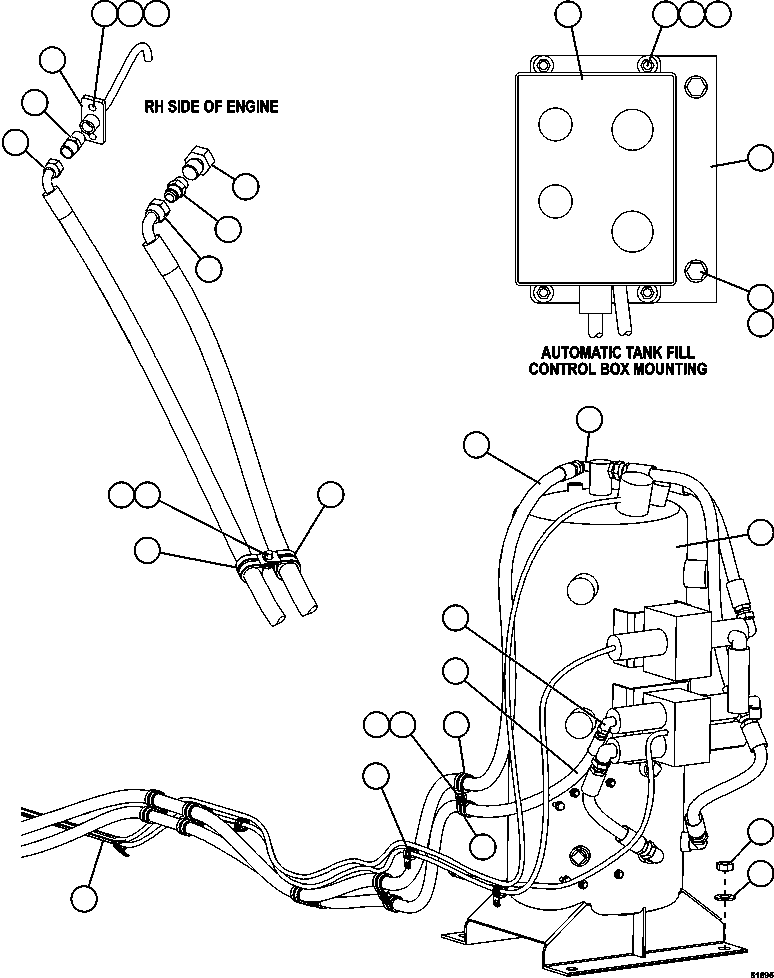 Komatsu parts book diagram for AFE62-AJ 930E-4SE S/N A31289, A31291, A31300, A31302, A31304, A31327, A31329, A31357, A31359, A31369, A31386, A31388, A31390, A31410, A31412 & A31414  LAS BAMBAS: ENGINE OIL RESERVE SYSTEM
