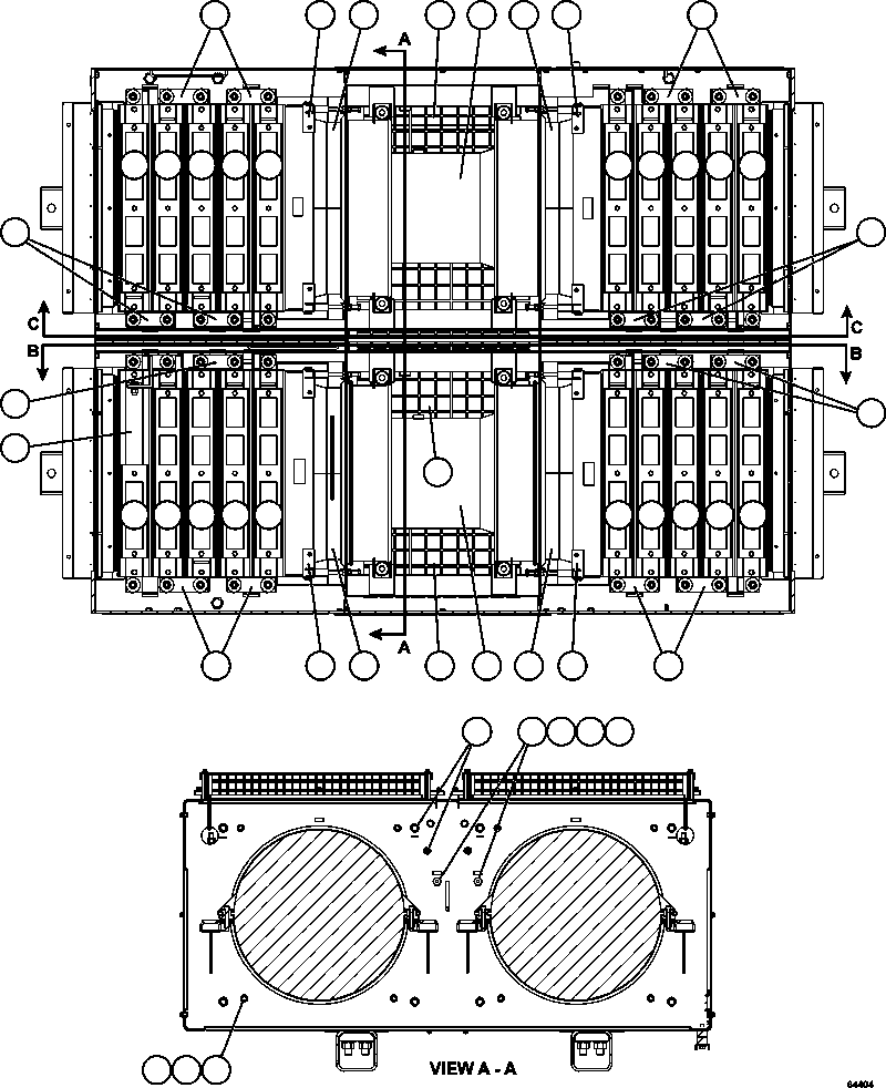 Komatsu parts book diagram for AFE62-AJ 930E-4SE S/N A31289, A31291, A31300, A31302, A31304, A31327, A31329, A31357, A31359, A31369, A31386, A31388, A31390, A31410, A31412 & A31414  LAS BAMBAS: RETARDING GRID ASSEMBLY  2/3    PC3185