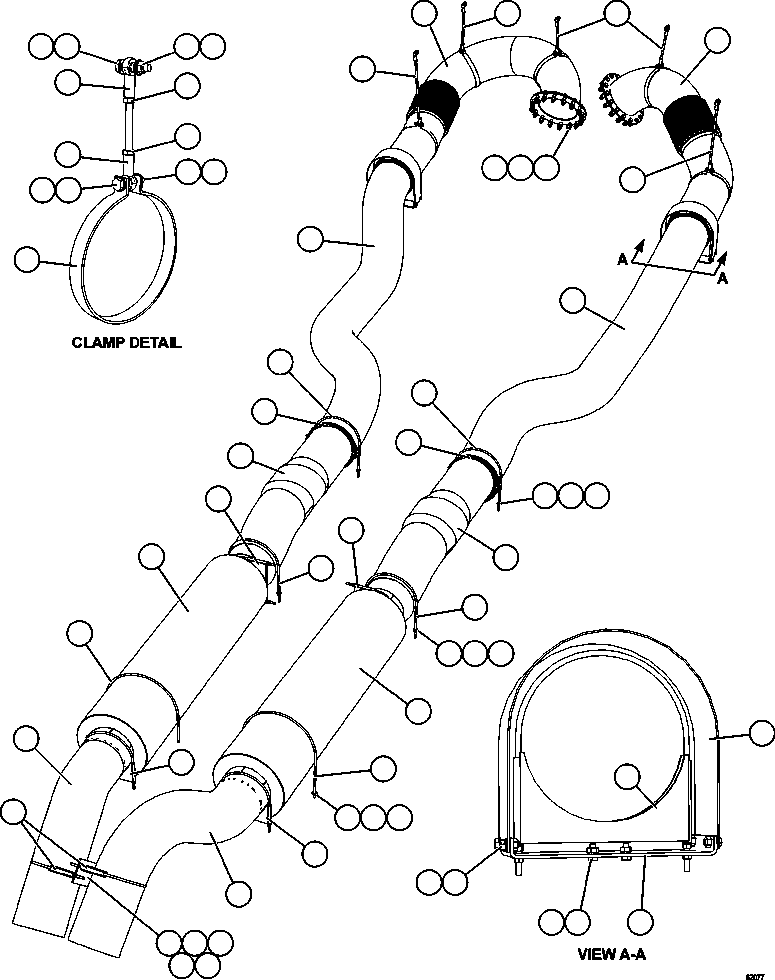 Dump Trucks Komatsu / AFE62-AK 930E-4SE S/N A31293    CCI(AFE62-AK) / EXHAUST PIPING(090 : 62077)