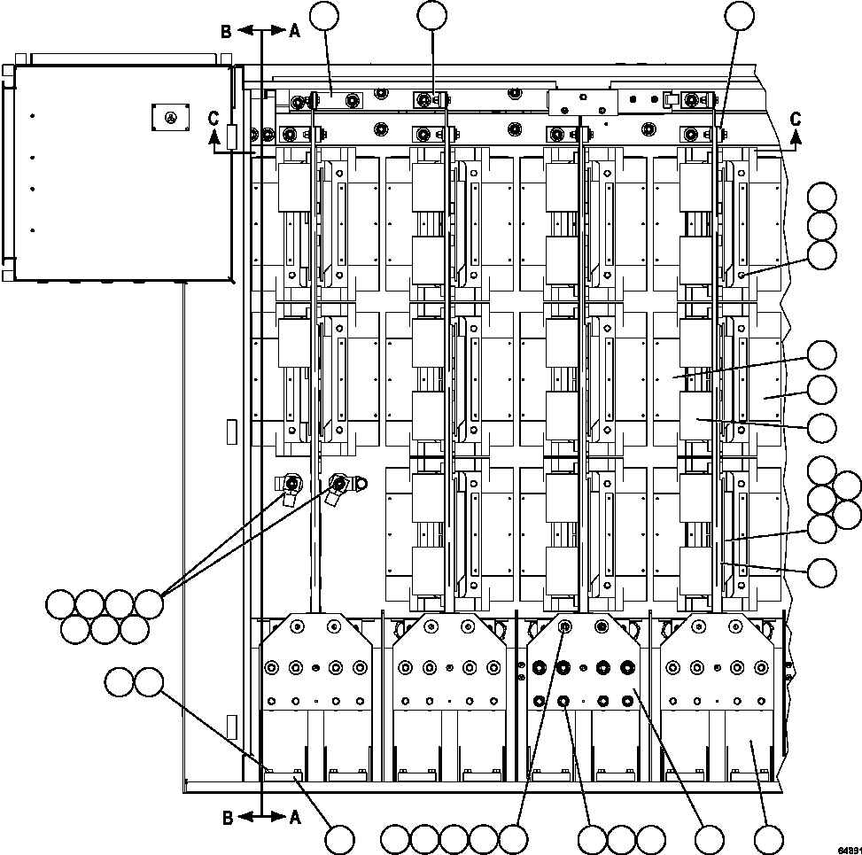 Dump Trucks Komatsu / AFE62-AK 930E-4SE S/N A31293    CCI(AFE62-AK) / CONTROL CABINET - RIGHT FRONT VIEW(586 : 64391)