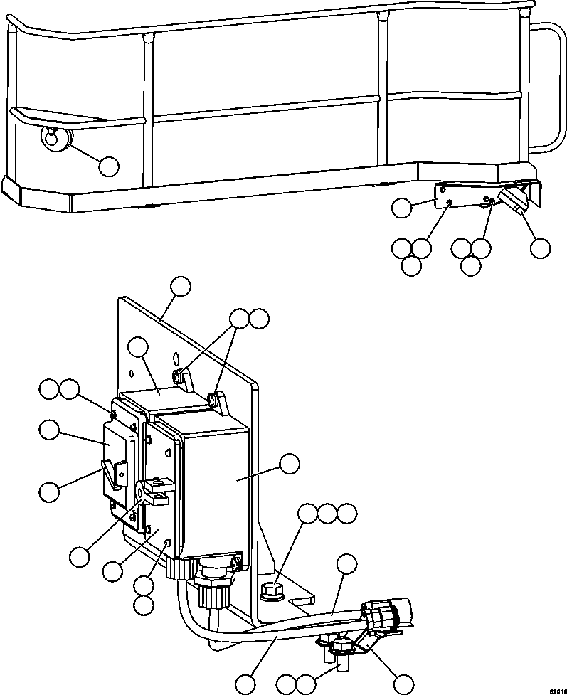 Dump Trucks Komatsu / AFE62-AQ 930E-4SE S/N A31450, A31500, A31576, A31578 & A31605 - A31607  BLOOM LAKE(AFE62-AQ) / LADDER LIGHT/ENGINE SHUTDOWN SWITCHES(358 : 62016)