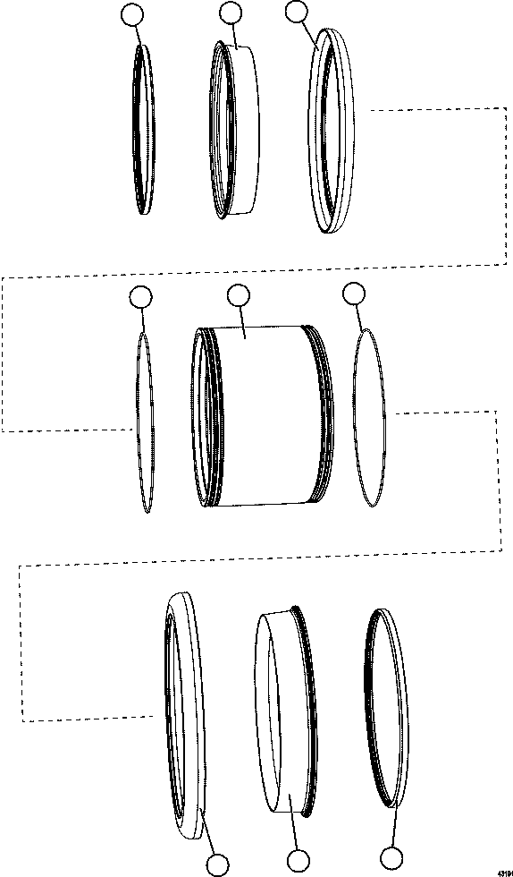 Dump Trucks Komatsu / AFE62-BA 930E-4SE S/N A31778 - A31780 & A31796 - A31798  ANTAMINA(AFE62-BA) / RIM ASSEMBLY, OUTER DUAL SMART RIM(120 : 43191)