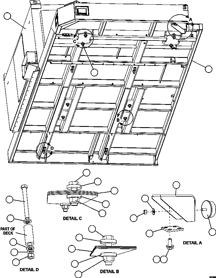 Komatsu parts book diagram for AFE62-BB 930E-4SE S/N A31791 - A31792 & A31813 - A31814  LAS BAMBAS: R.H. DECK & RETARDING GRID INSTALLATION