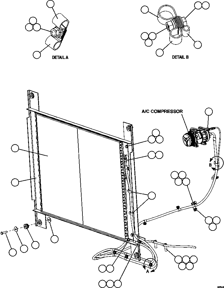 Dump Trucks Komatsu / AFE62-BB 930E-4SE S/N A31791 - A31792 & A31813 - A31814  LAS BAMBAS(AFE62-BB) / AIR CONDITIONING - CONDENSER INSTALLATION(228 : 62543)