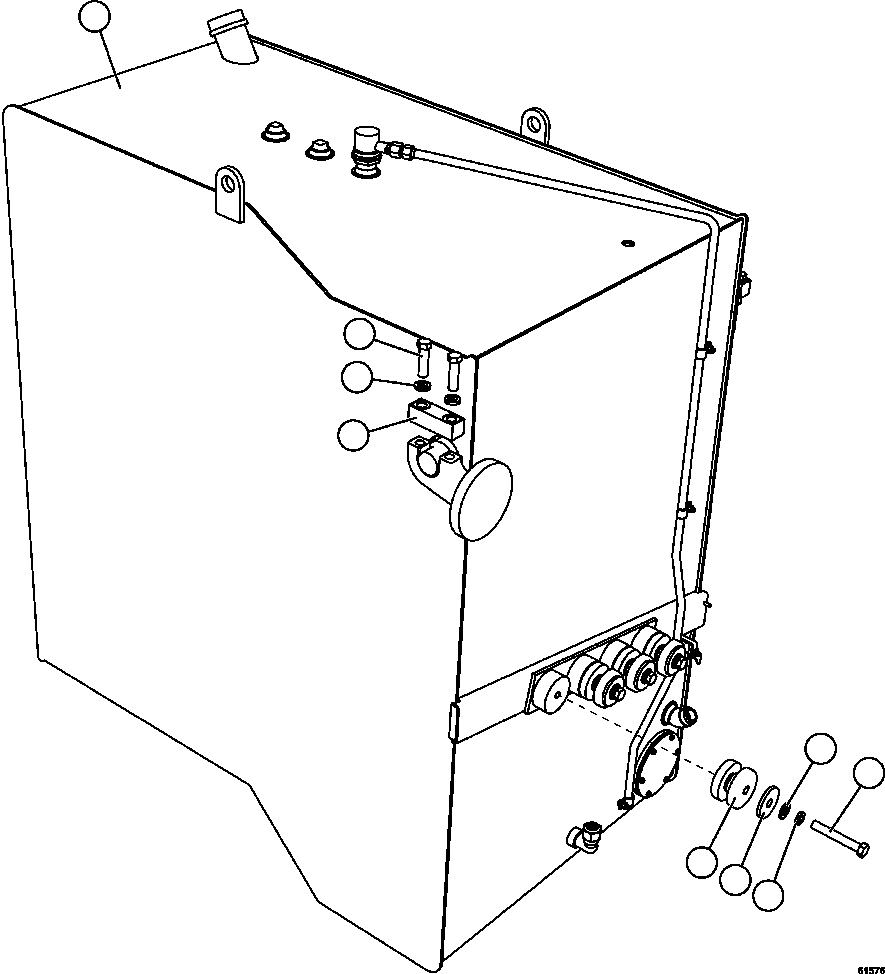 Komatsu parts book diagram for AFE62-BB 930E-4SE S/N A31791 - A31792 & A31813 - A31814  LAS BAMBAS: FUEL TANK INSTALLATION
