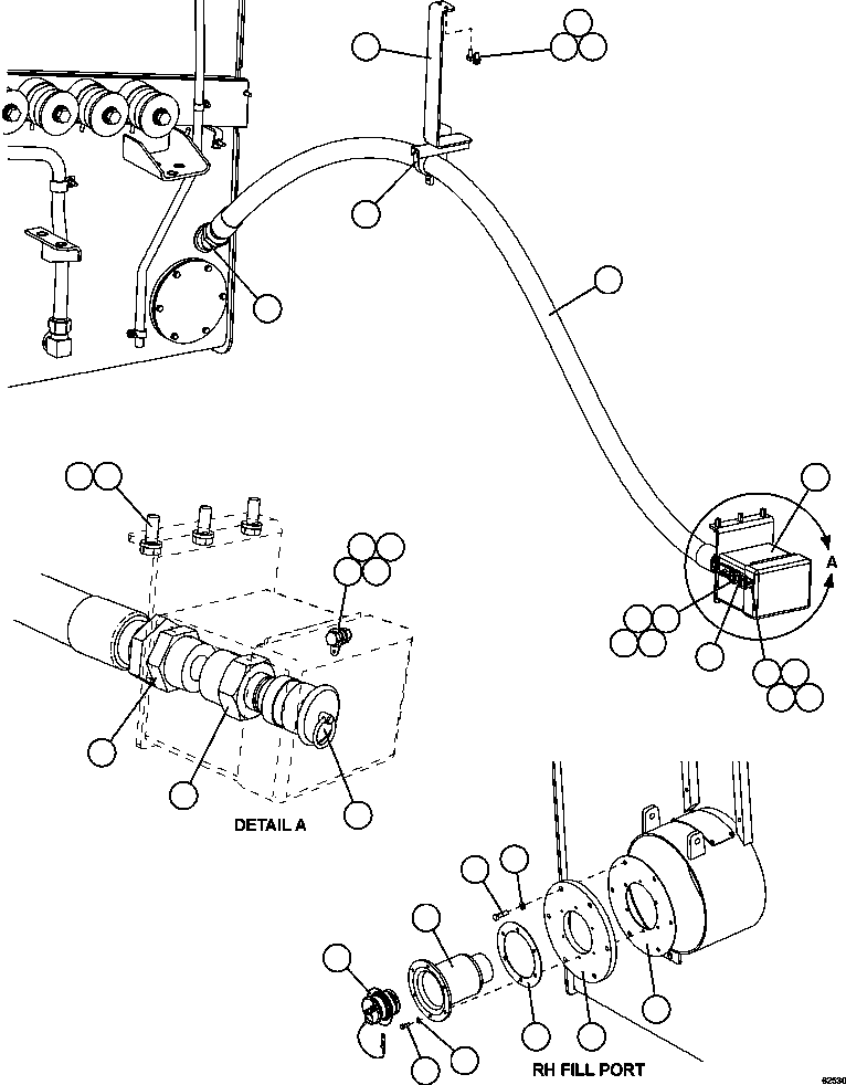 Komatsu parts book diagram for AFE62-BB 930E-4SE S/N A31791 - A31792 & A31813 - A31814  LAS BAMBAS: FUEL SYSTEM - QUICK FILL