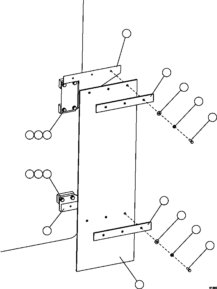 Komatsu parts book diagram for AFE62-BB 930E-4SE S/N A31791 - A31792 & A31813 - A31814  LAS BAMBAS: FUEL TANK MUD FLAPS     1/2