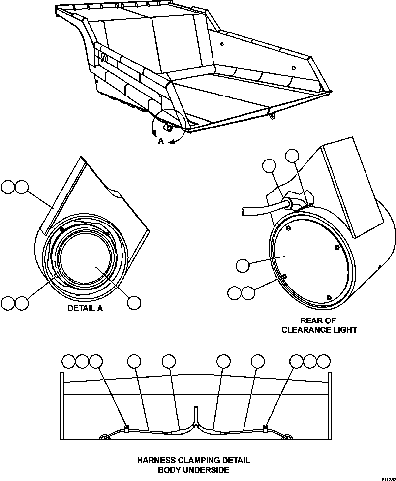 Komatsu parts book diagram for AFE62-BB 930E-4SE S/N A31791 - A31792 & A31813 - A31814  LAS BAMBAS: REAR TURN SIGNAL & CLEARANCE LIGHTS