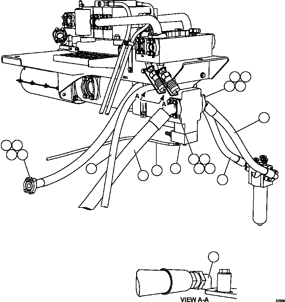 Komatsu parts book diagram for AFE62-BB 930E-4SE S/N A31791 - A31792 & A31813 - A31814  LAS BAMBAS: PUMP MODULE - STEERING PUMP PIPING