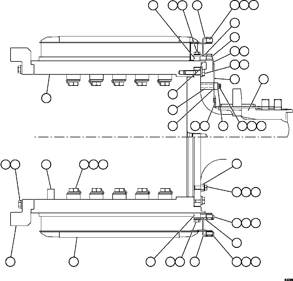 Komatsu parts book diagram for AFE62-BB 930E-4SE S/N A31791 - A31792 & A31813 - A31814  LAS BAMBAS: ROTOR ASSEMBLY    XA4413
