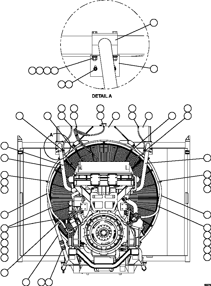 Dump Trucks Komatsu / AFE62-BG 930E-4SE S/N A31828 - A31831, A31835 - A31837, A31840, A31844 - A31846 & A31850 - A31854  SIERRA GORDA(AFE62-BG) / RADIATOR PIPING   1/3(054 : 62070)
