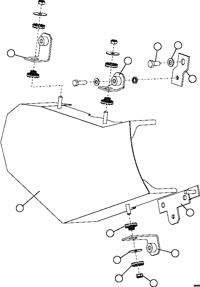 Dump Trucks Komatsu / AFE62-BG 930E-4SE S/N A31828 - A31831, A31835 - A31837, A31840, A31844 - A31846 & A31850 - A31854  SIERRA GORDA(AFE62-BG) / ALTERNATOR GUARD    58E-08-00450(092 : 64441)