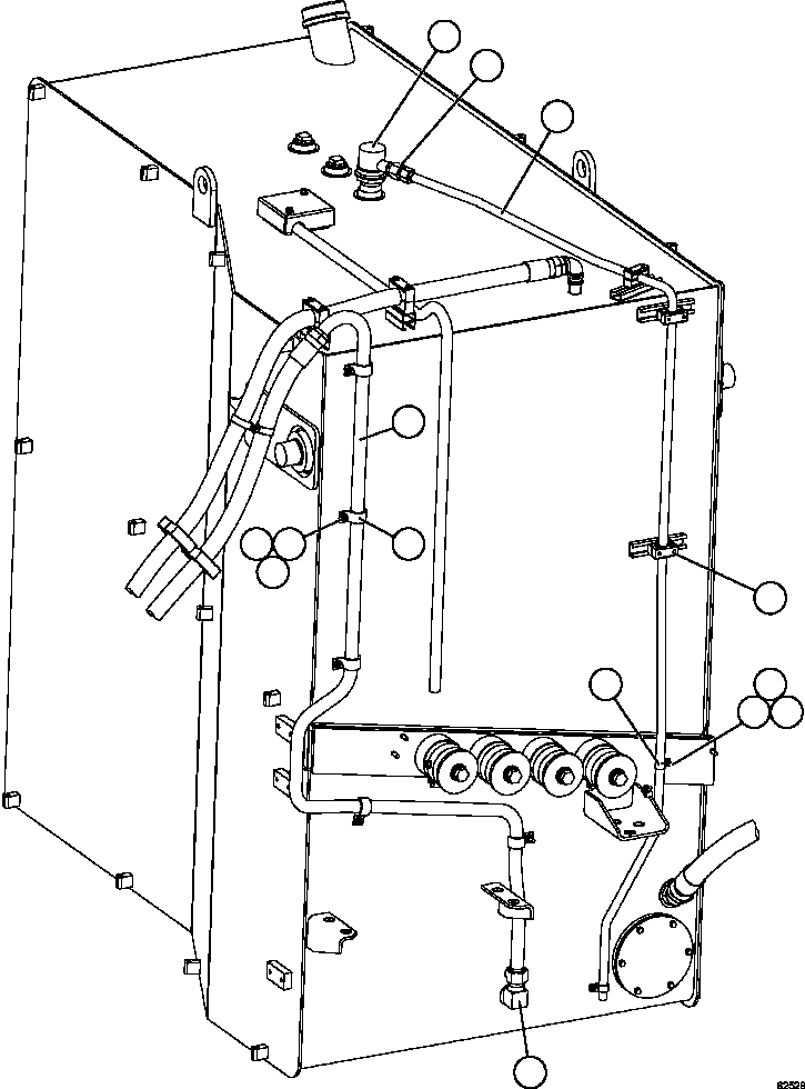 Dump Trucks Komatsu / AFE62-BG 930E-4SE S/N A31828 - A31831, A31835 - A31837, A31840, A31844 - A31846 & A31850 - A31854  SIERRA GORDA(AFE62-BG) / FUEL SYSTEM PIPING     2/3(296 : 62529)