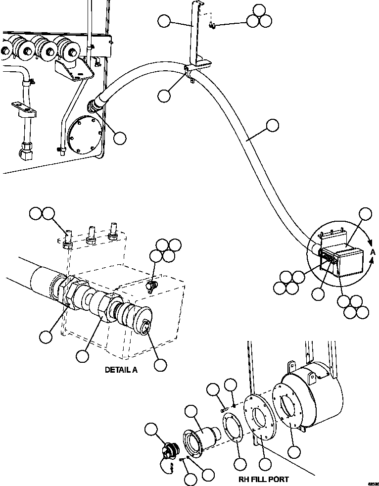 Dump Trucks Komatsu / AFE62-BG 930E-4SE S/N A31828 - A31831, A31835 - A31837, A31840, A31844 - A31846 & A31850 - A31854  SIERRA GORDA(AFE62-BG) / FUEL SYSTEM - QUICK FILL(300 : 62530)