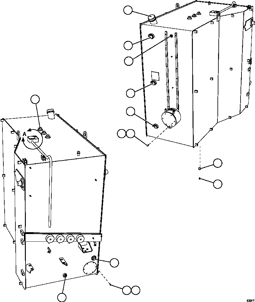 Dump Trucks Komatsu / AFE62-BG 930E-4SE S/N A31828 - A31831, A31835 - A31837, A31840, A31844 - A31846 & A31850 - A31854  SIERRA GORDA(AFE62-BG) / FUEL TANK(304 : 62217)