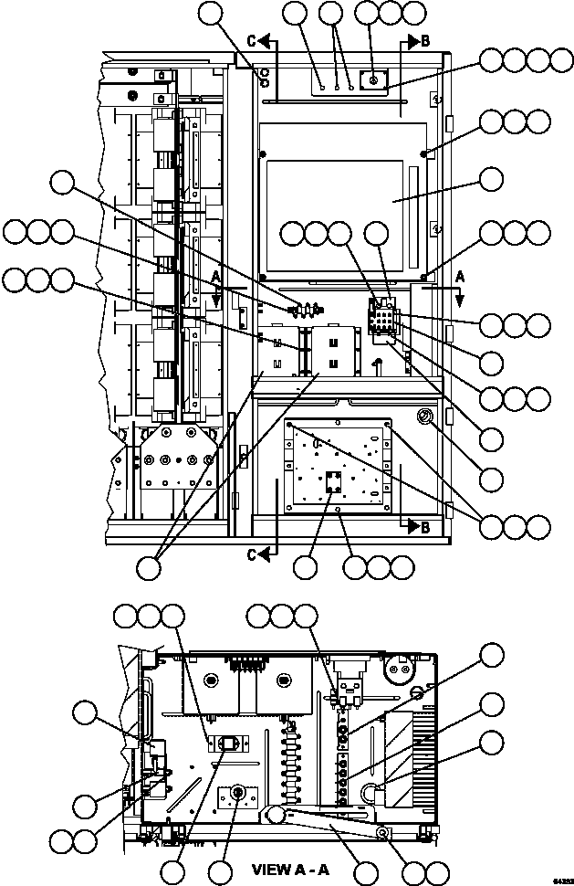 Dump Trucks Komatsu / AFE62-BH 930E-4SE S/N A31861 - A31867 & A31870 - A31874  RADOMIRO TOMIC(AFE62-BH) / CONTROL CABINET - LEFT COMPARTMENT    1/2(612 : 64393)
