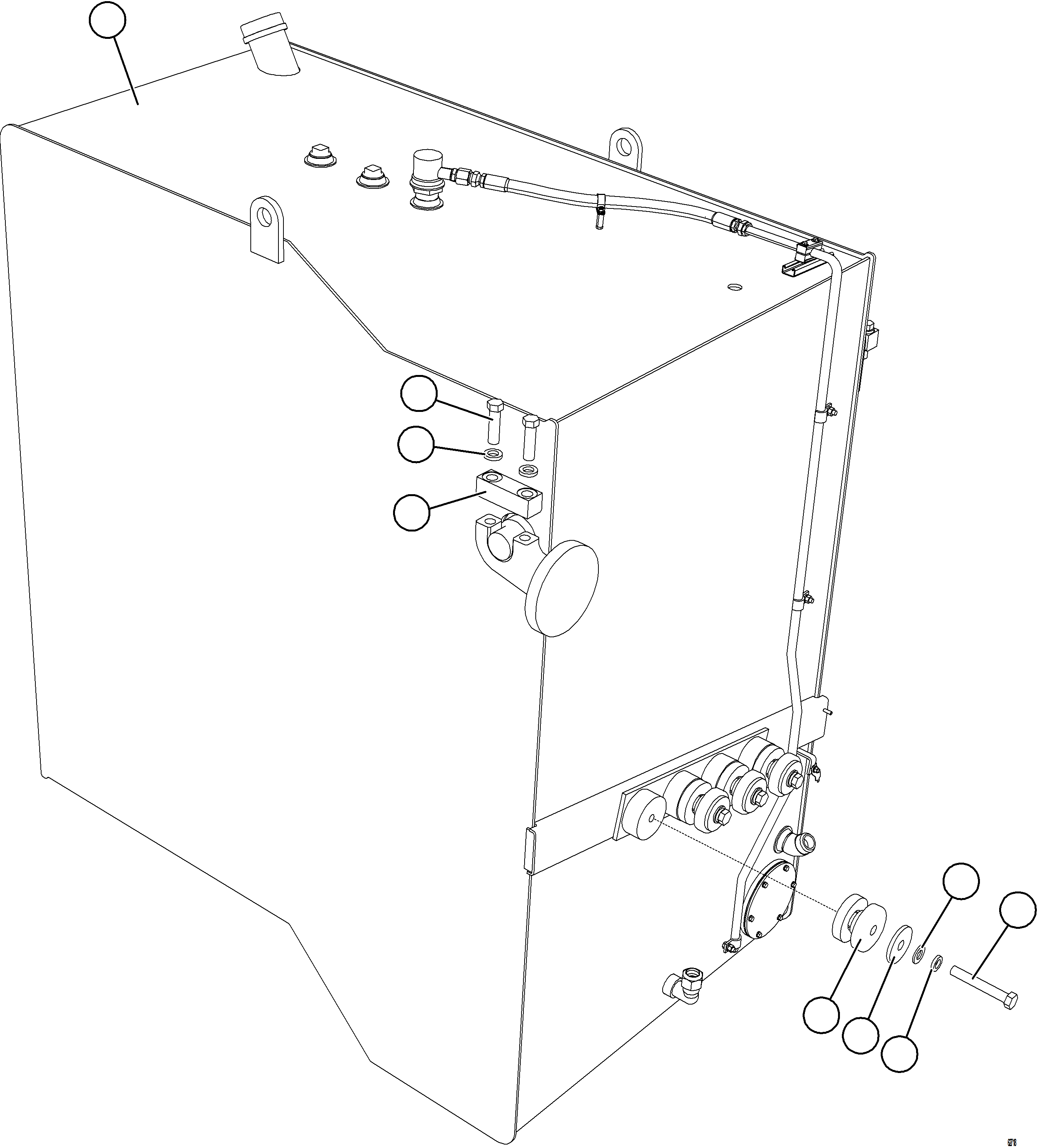 Dump Trucks Komatsu / AFE62-BL 930E-4SE S/N A31937, A31939, A31947, A31949 & A31952 - A31953  LAS BAMBAS(AFE62-BL) / FUEL TANK INSTALLATION(304 : 62718)