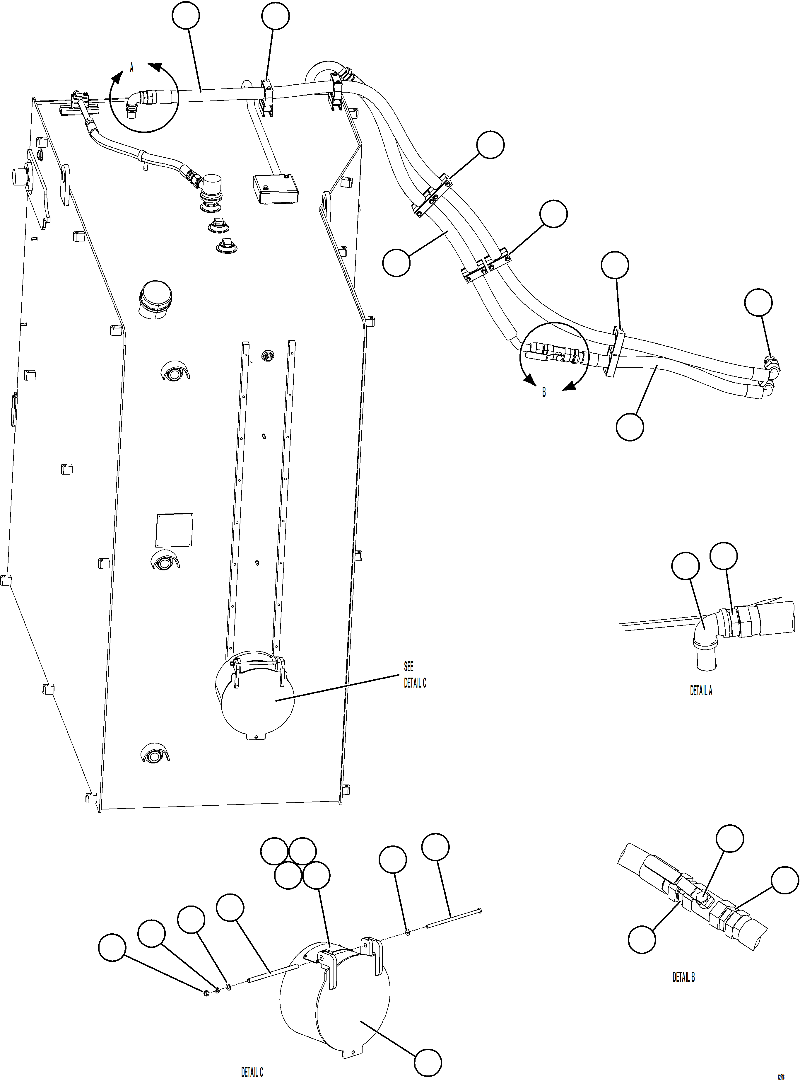 Dump Trucks Komatsu / AFE62-BN 930E-4SE S/N A31951, A31954 & A31960 - A31962  SIERRA GORDA(AFE62-BN) / FUEL SYSTEM PIPING     1/3(316 : 62716)