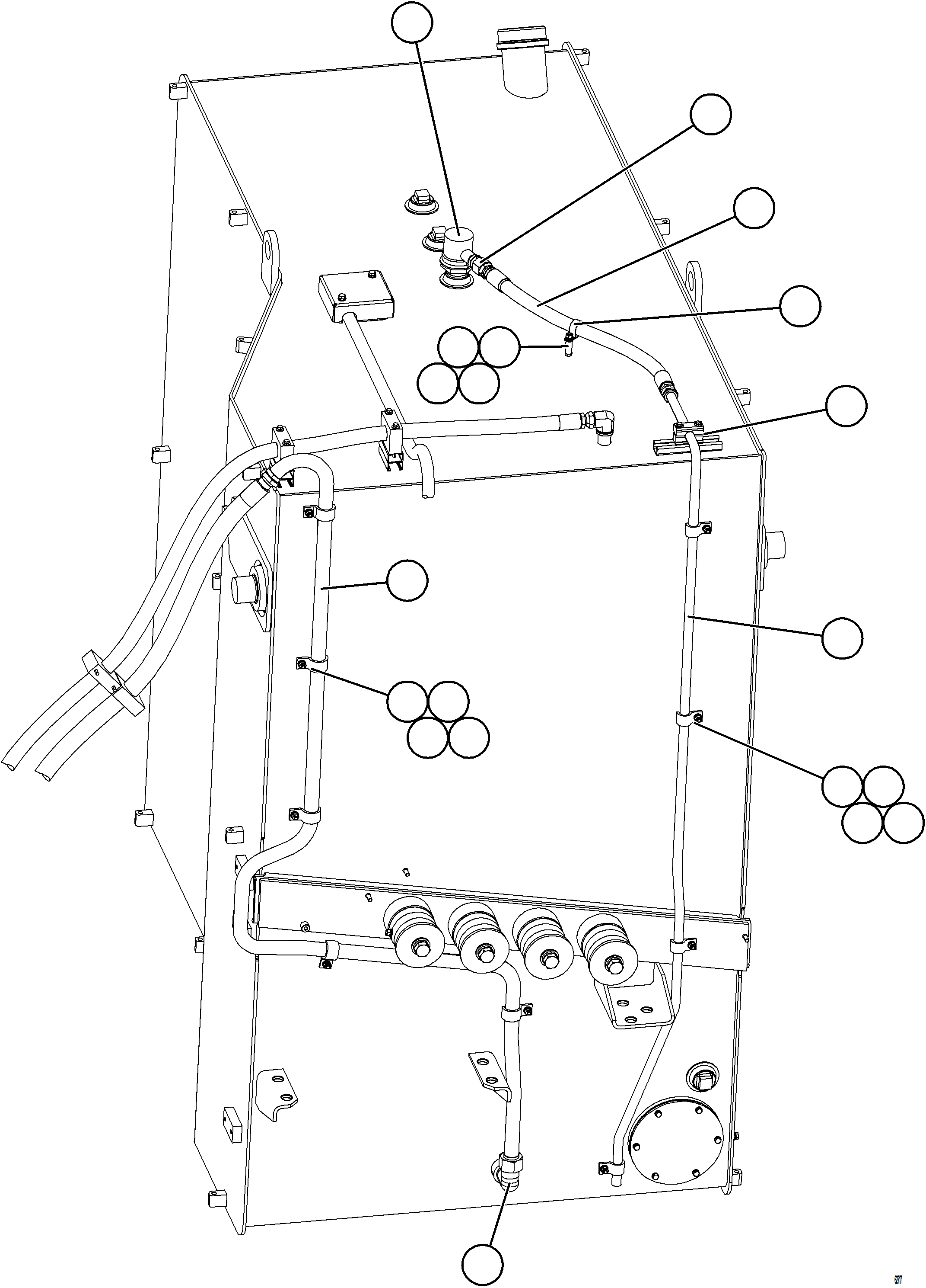 Dump Trucks Komatsu / AFE62-BN 930E-4SE S/N A31951, A31954 & A31960 - A31962  SIERRA GORDA(AFE62-BN) / FUEL SYSTEM PIPING     2/3(318 : 62717)