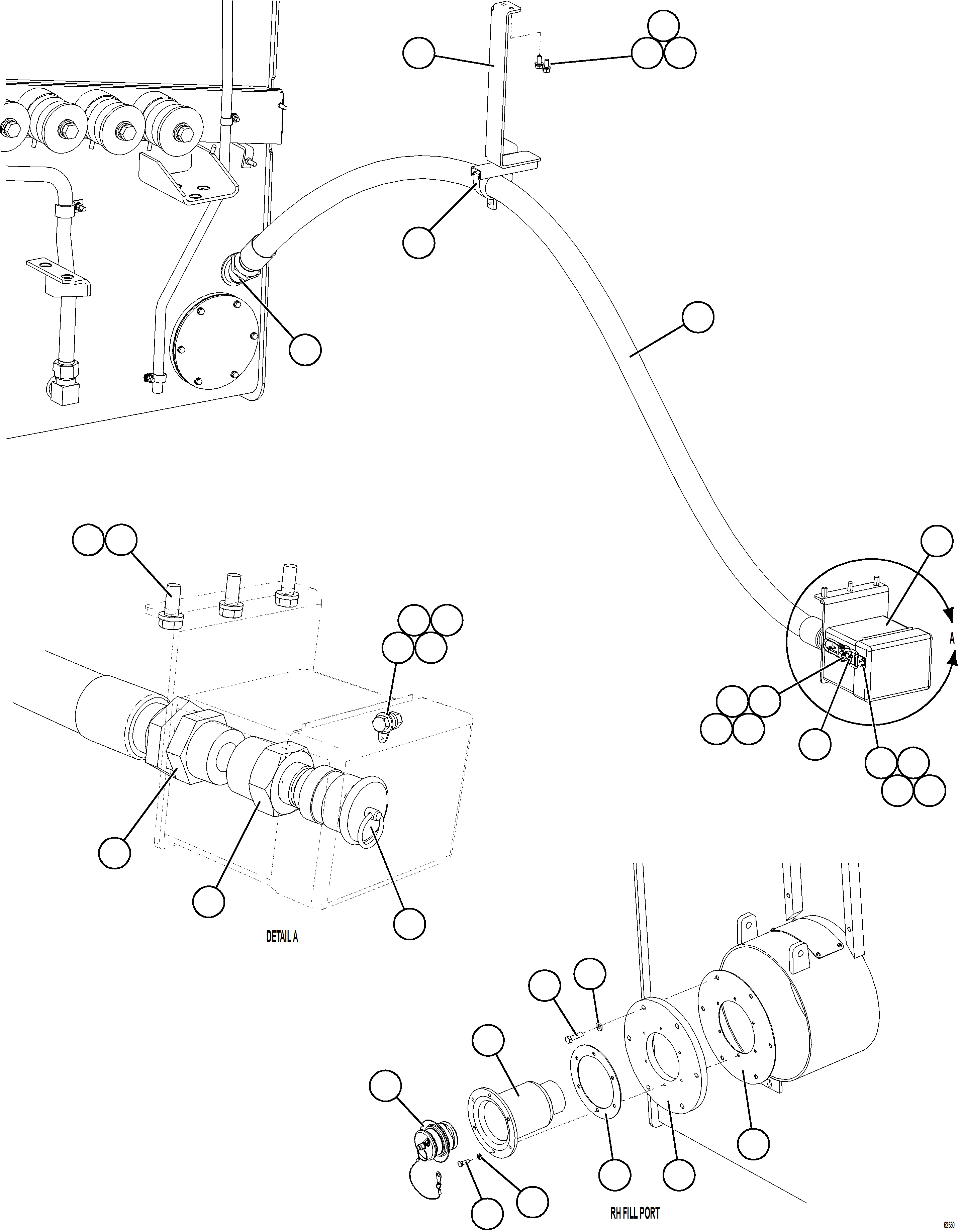 Dump Trucks Komatsu / AFE62-BN 930E-4SE S/N A31951, A31954 & A31960 - A31962  SIERRA GORDA(AFE62-BN) / FUEL SYSTEM - QUICK FILL(322 : 62530)