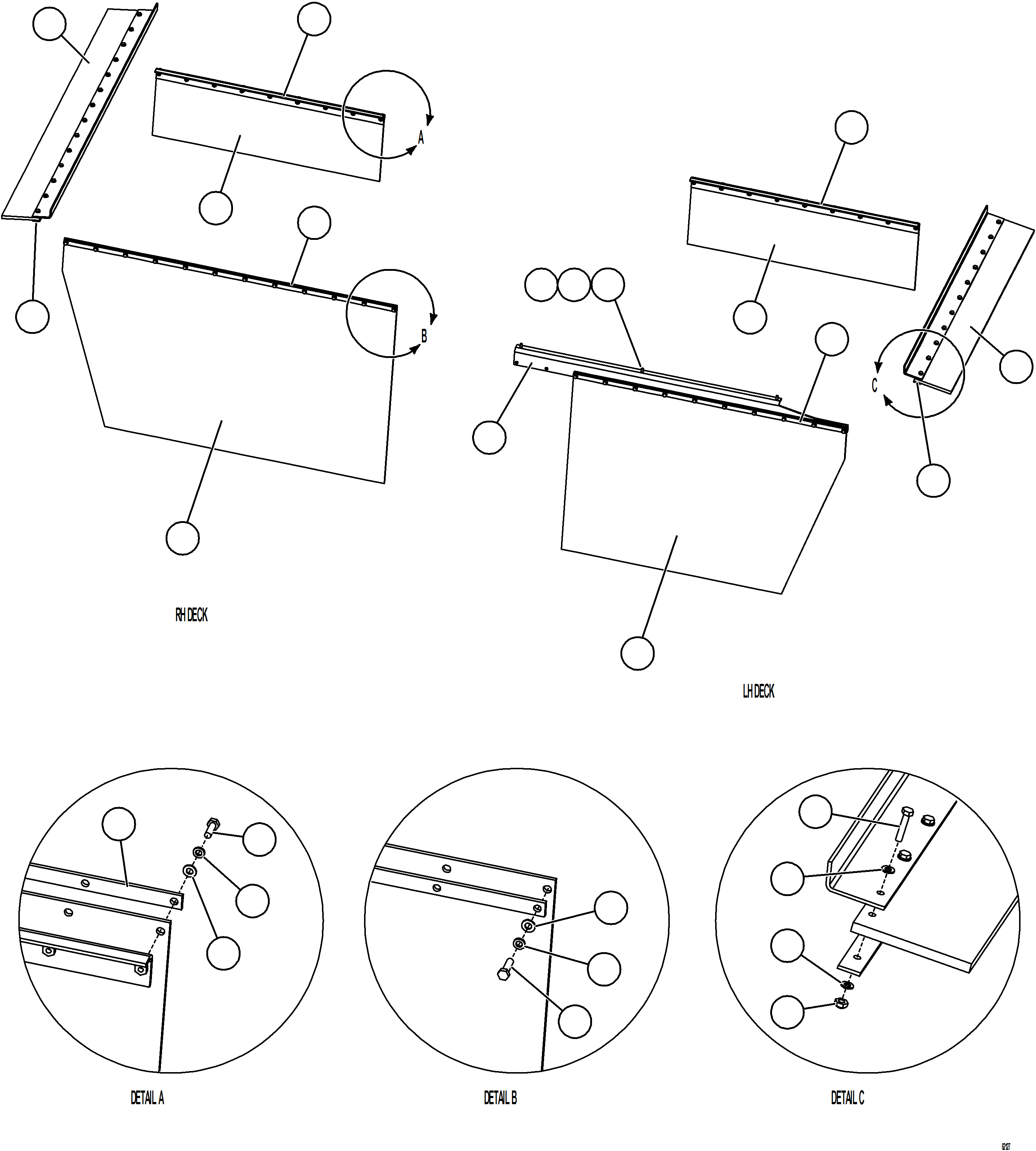 Komatsu parts book diagram for AFE62-BW 930E-4SE S/N A32123  COLLAHUASI: DECK MUD FLAPS INSTALLATION