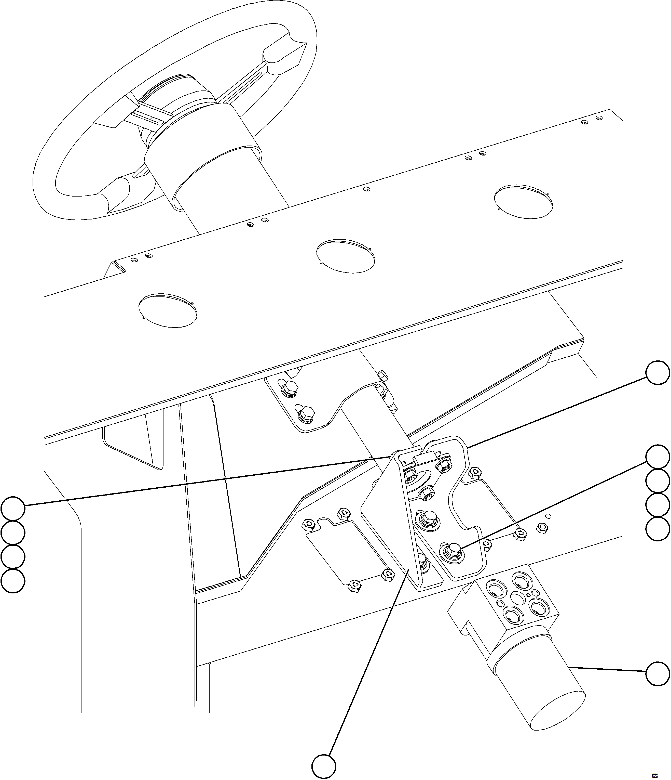 Komatsu parts book diagram for AFE62-BW 930E-4SE S/N A32123  COLLAHUASI: STEERING CONTROL UNIT INSTALLATION