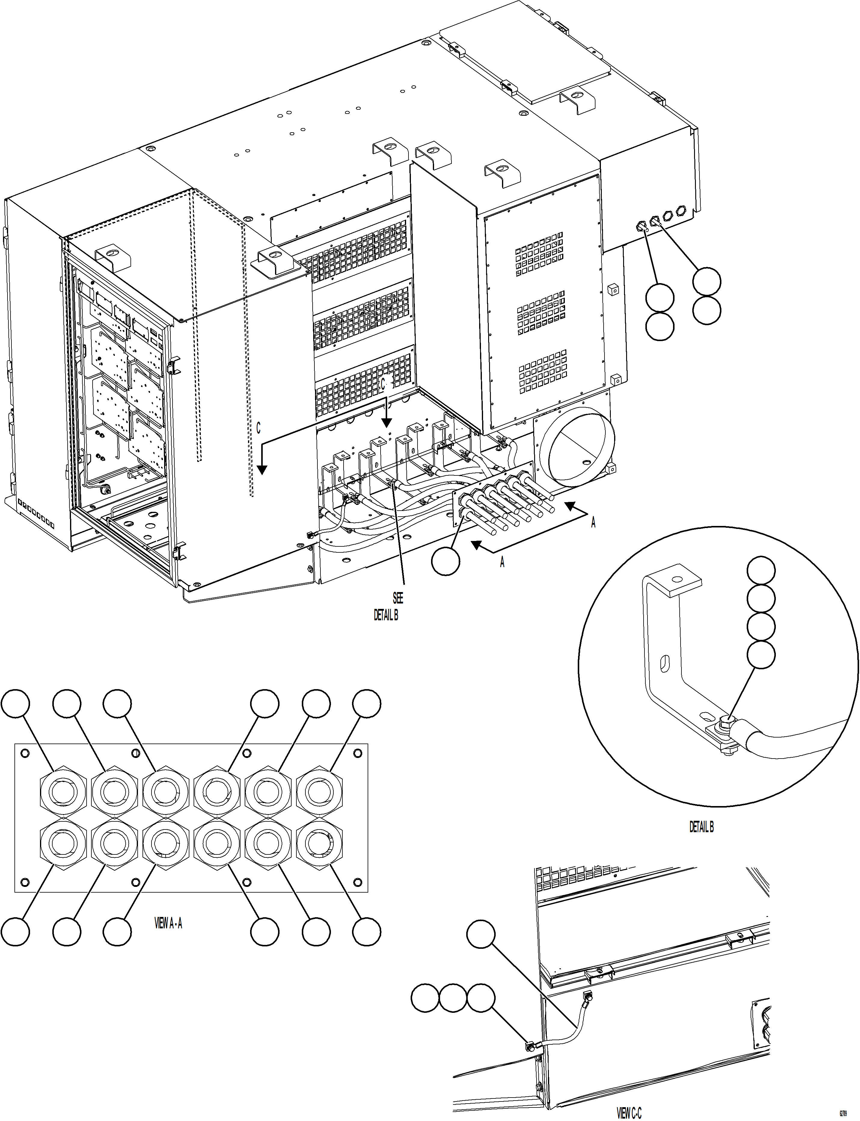 Komatsu parts book diagram for AFE62-BW 930E-4SE S/N A32123  COLLAHUASI: CONTROL CABINET EXTERNAL WIRING   1/4