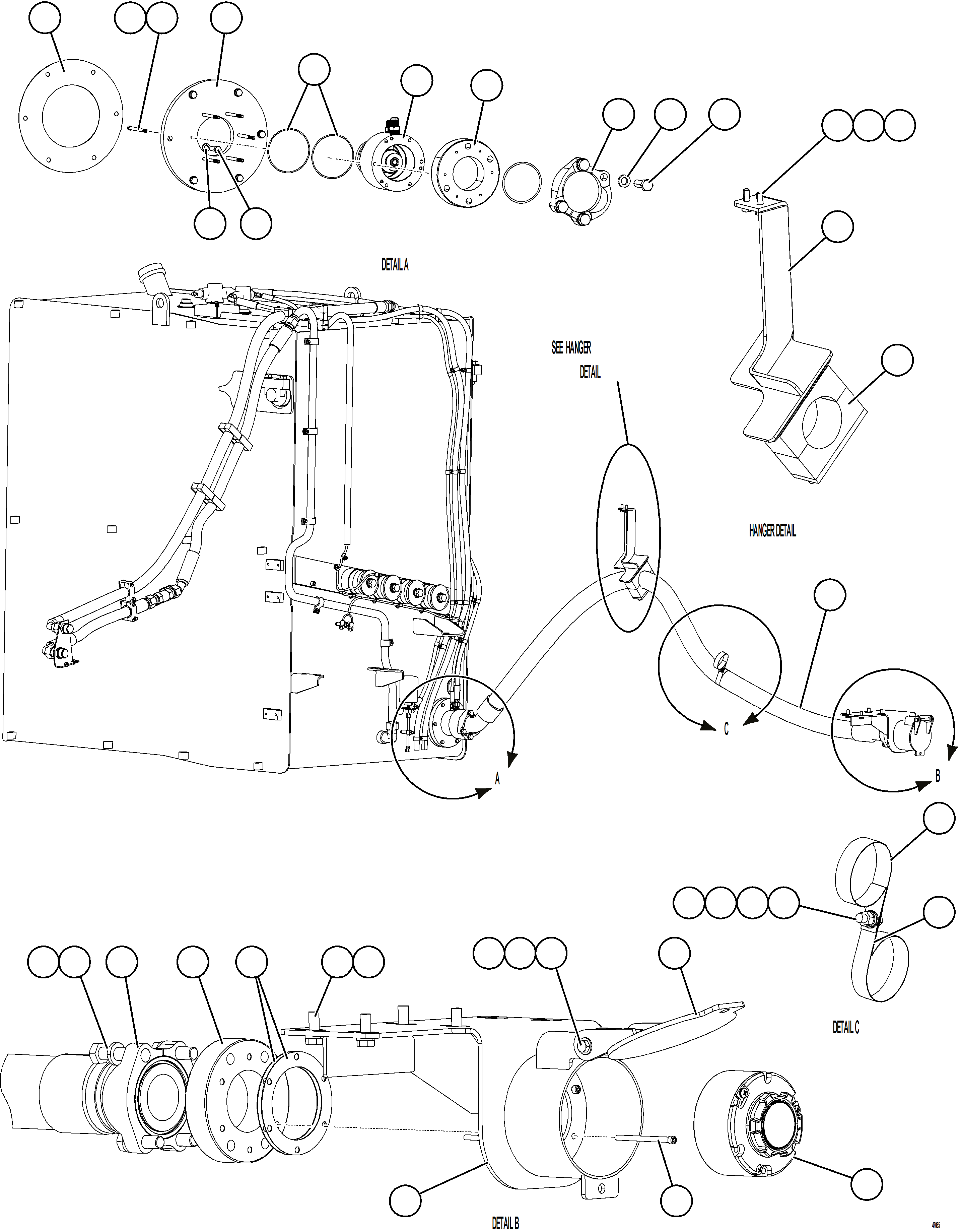 Komatsu parts book diagram for AFE62-BW 930E-4SE S/N A32123  COLLAHUASI: FUEL SYSTEM - QUICK FILL 1/2
