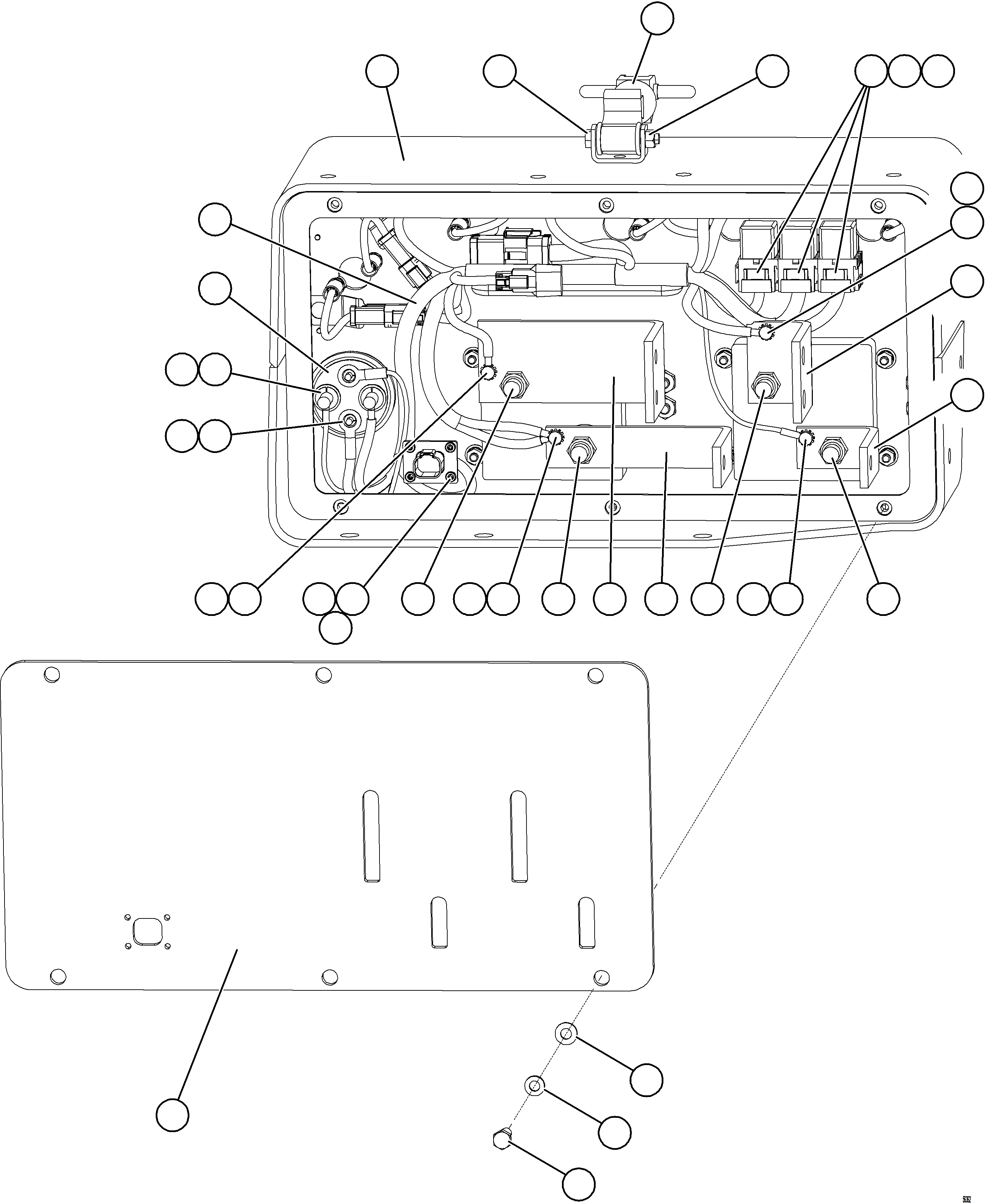 Komatsu parts book diagram for AFE62-BW 930E-4SE S/N A32123  COLLAHUASI: ISOLATION BOX    2/3    58F-06-40111