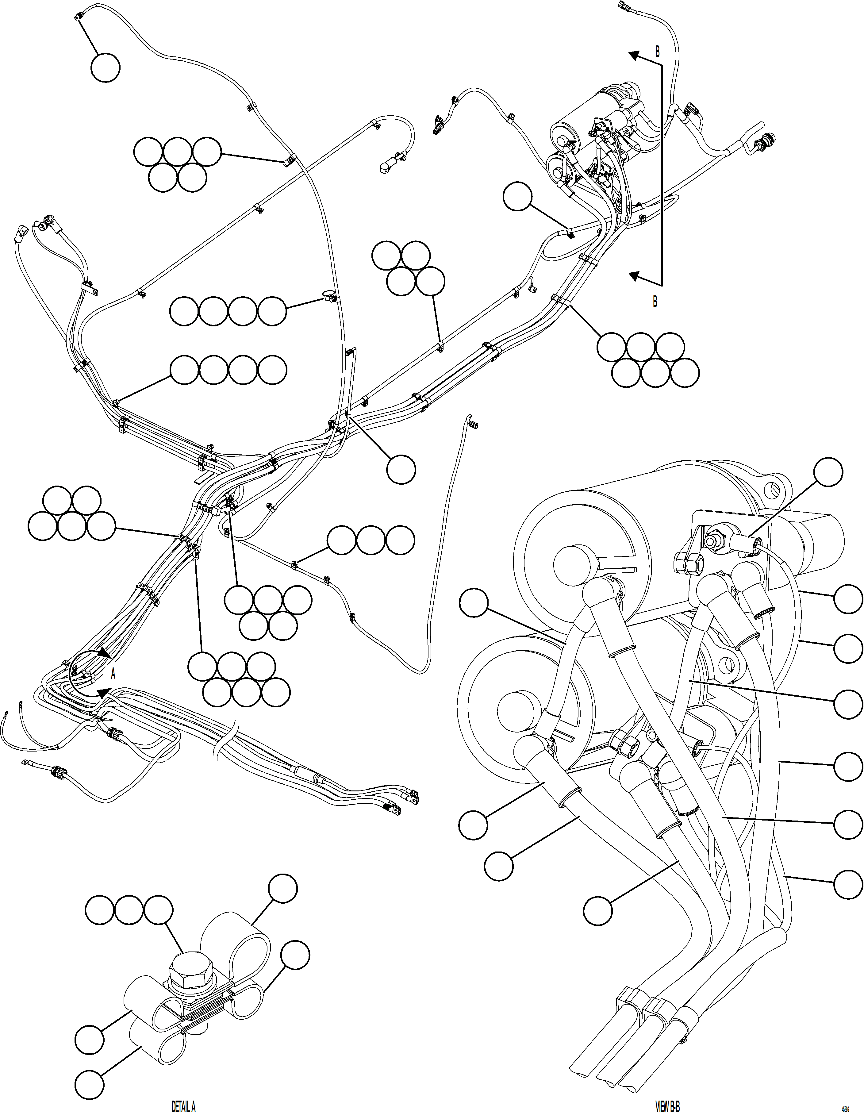 Komatsu parts book diagram for AFE62-BW 930E-4SE S/N A32123  COLLAHUASI: STARTING SYSTEM WIRING    1/4