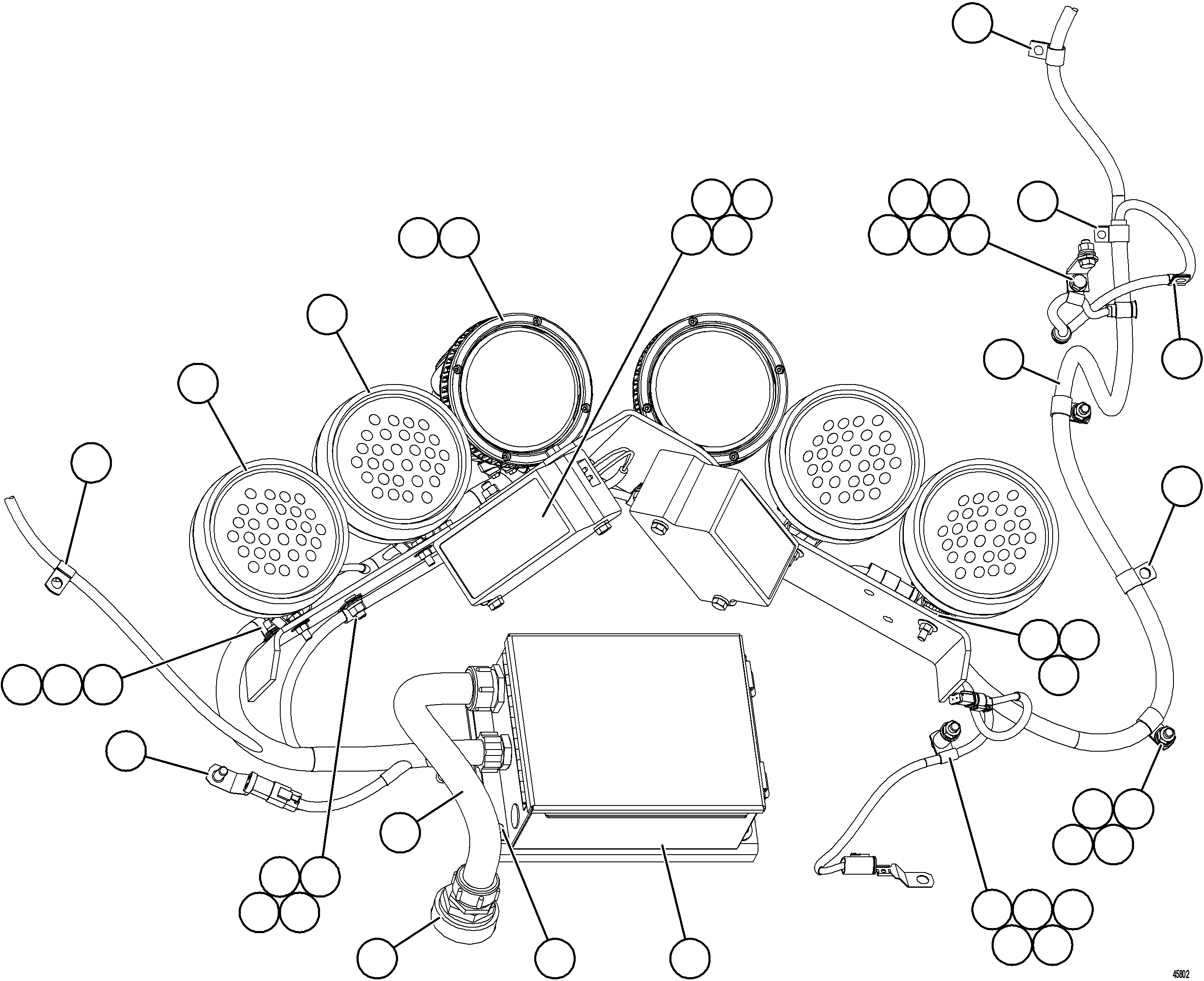 Komatsu parts book diagram for AFE62-BW 930E-4SE S/N A32123  COLLAHUASI: REAR LIGHTS & BACKUP ALARM