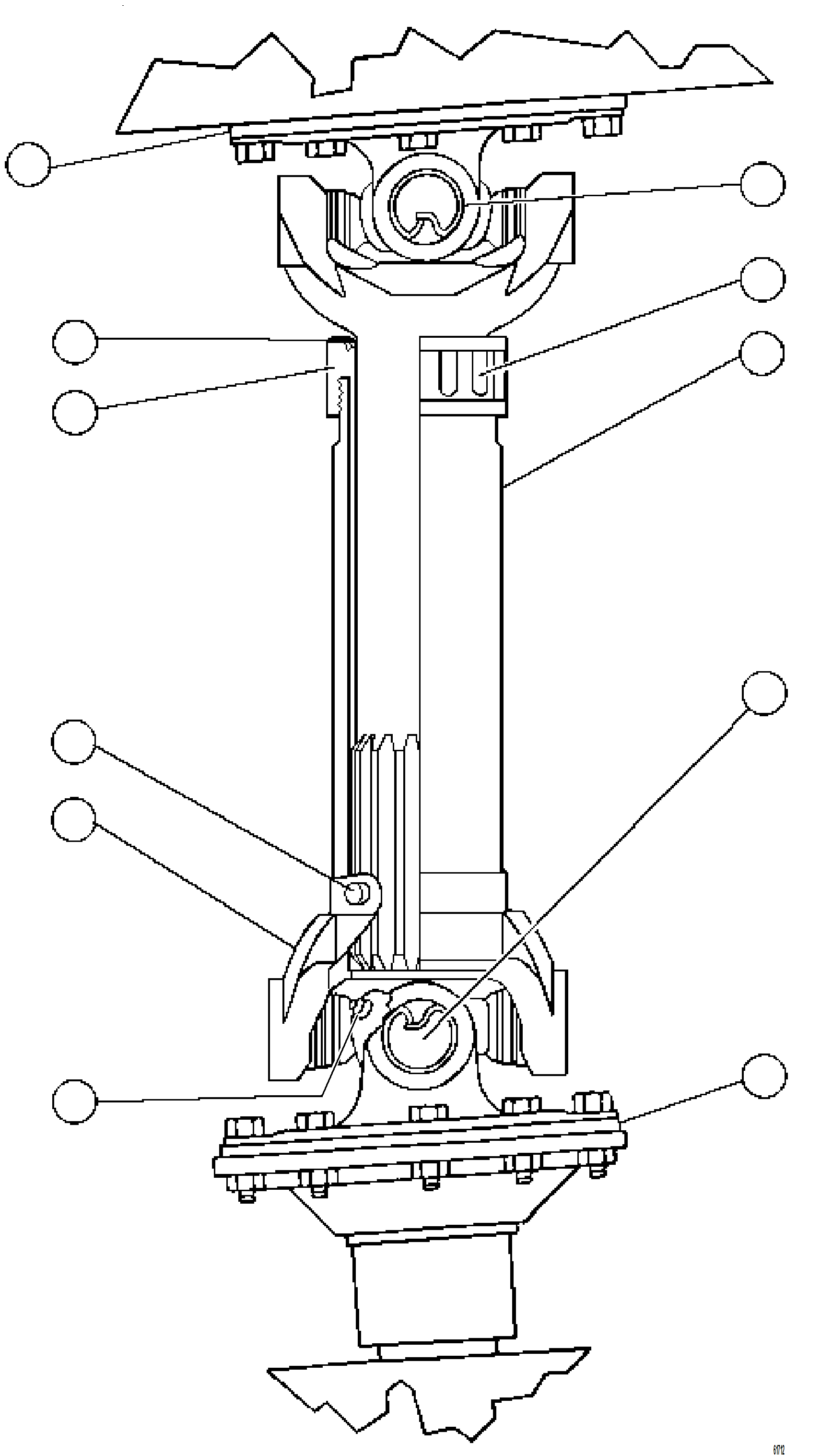 Komatsu parts book diagram for AFE62-BW 930E-4SE S/N A32123  COLLAHUASI: DRIVESHAFT ASSEMBLY     PC0183