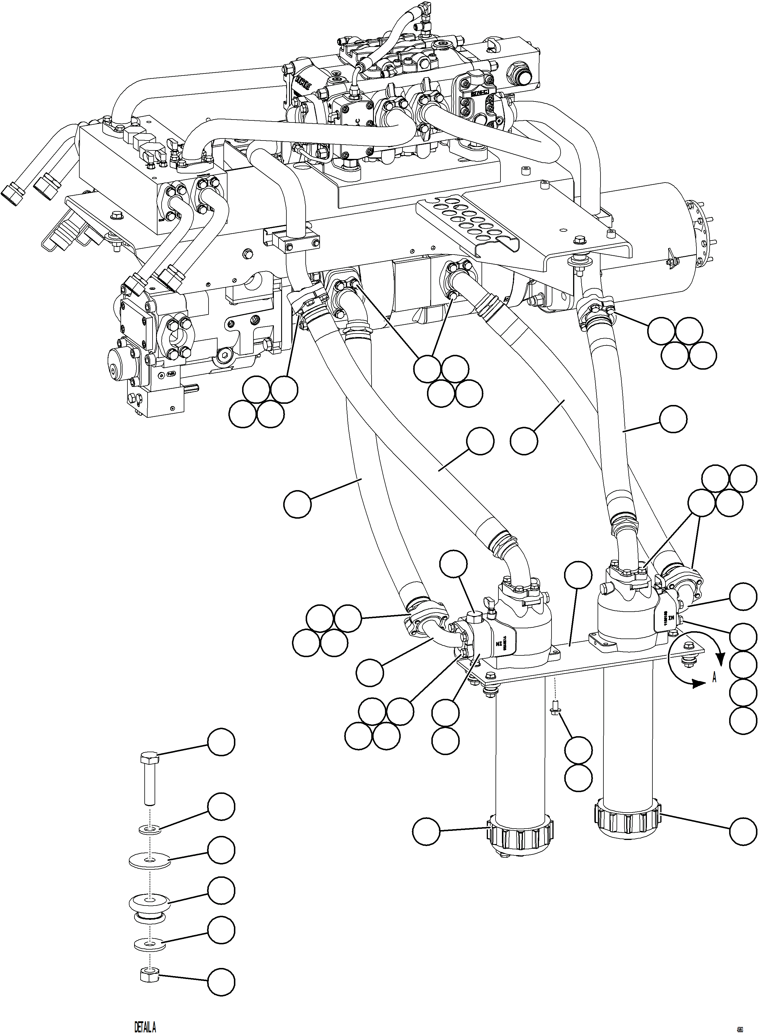 Komatsu parts book diagram for AFE62-BW 930E-4SE S/N A32123  COLLAHUASI: PUMP MODULE - BRAKE COOLING & HOIST    2/2