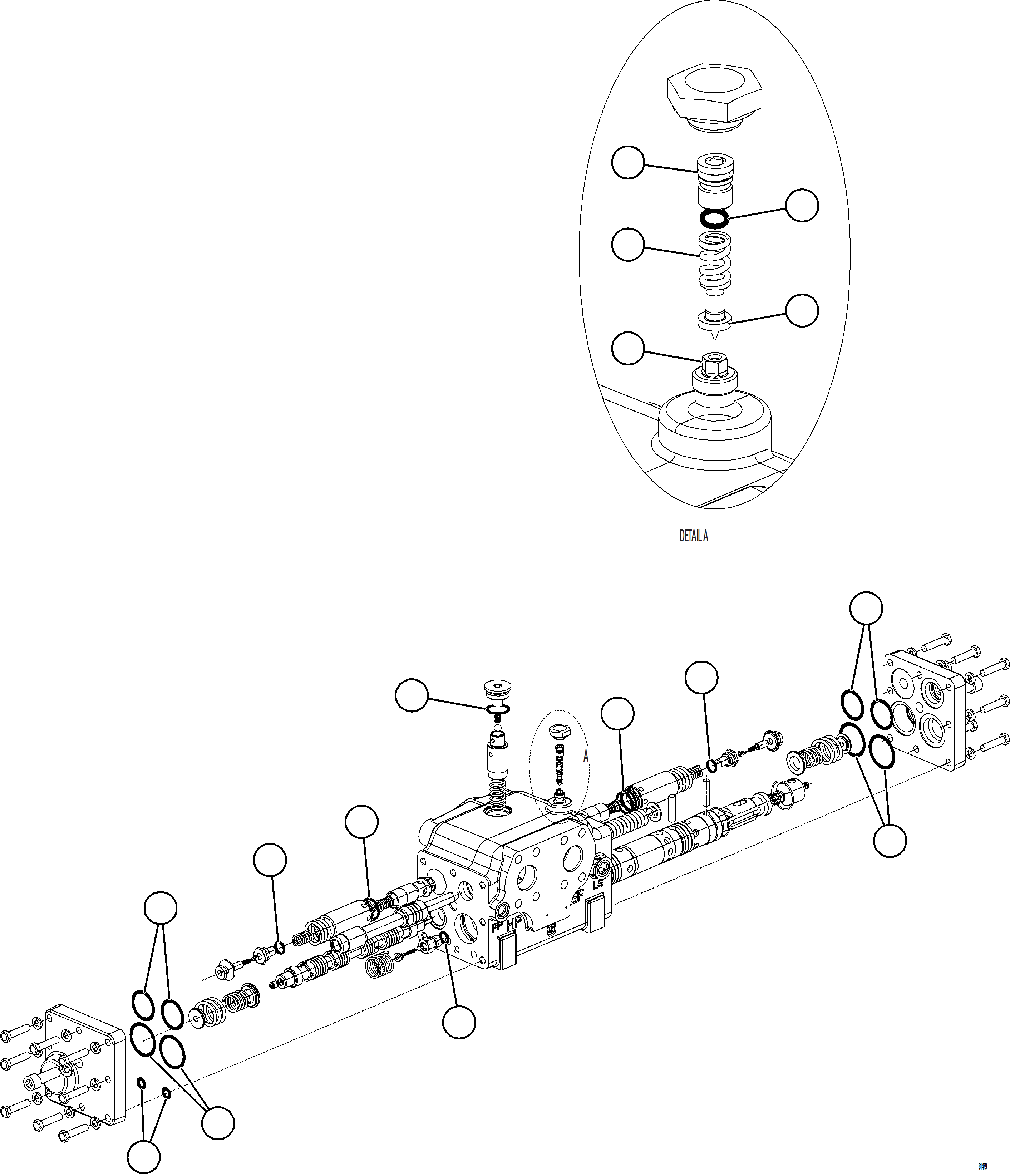 Komatsu parts book diagram for AFE62-BW 930E-4SE S/N A32123  COLLAHUASI: FLOW AMPLIFIER VALVE        58F-60-50021