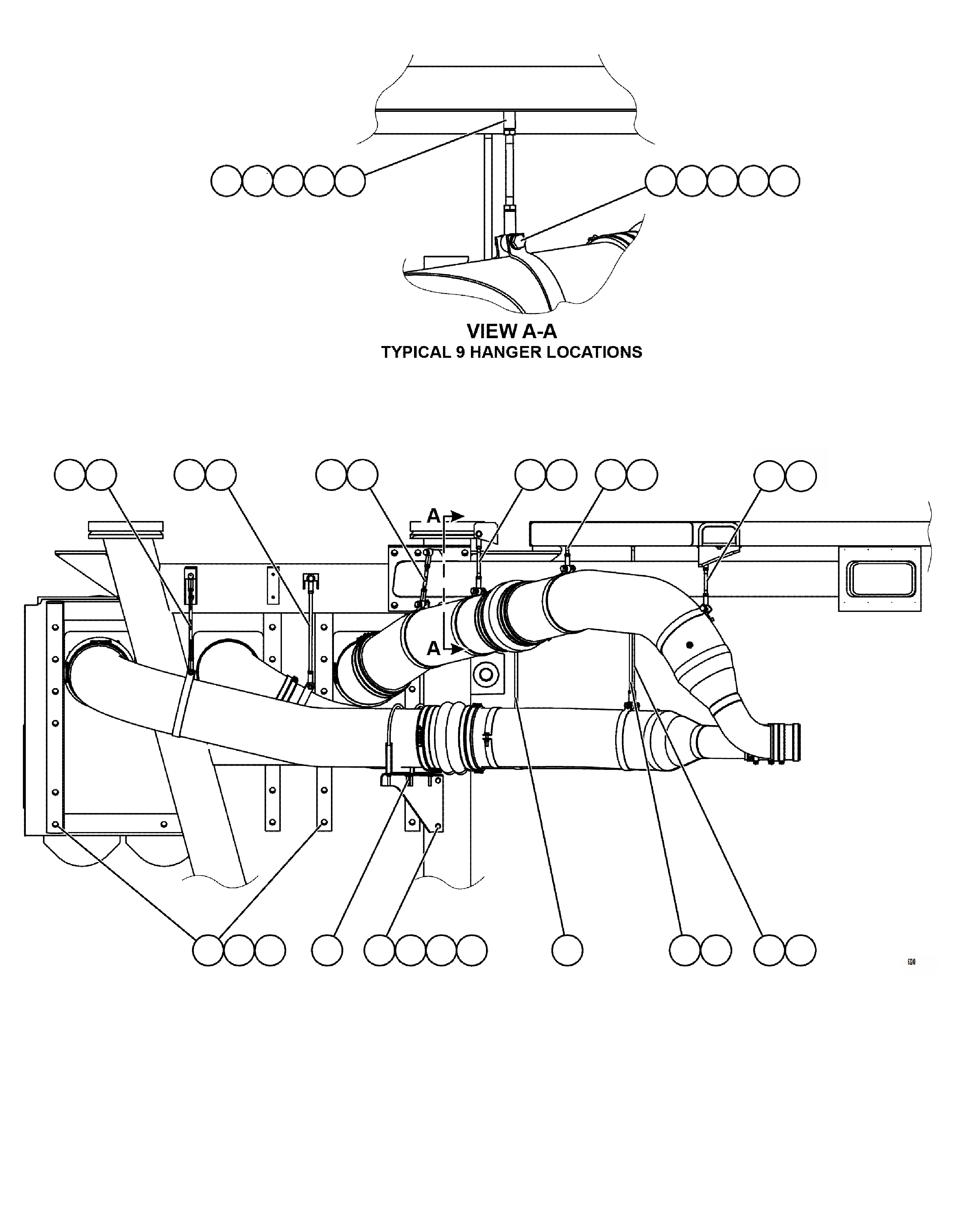 Dump Trucks Komatsu / AFE62-BY 930E-4SE S/N A32132 - A32133  EPSA(AFE62-BY) / AIR CLEANER INSTALLATION - LEFT(070 : 63240)