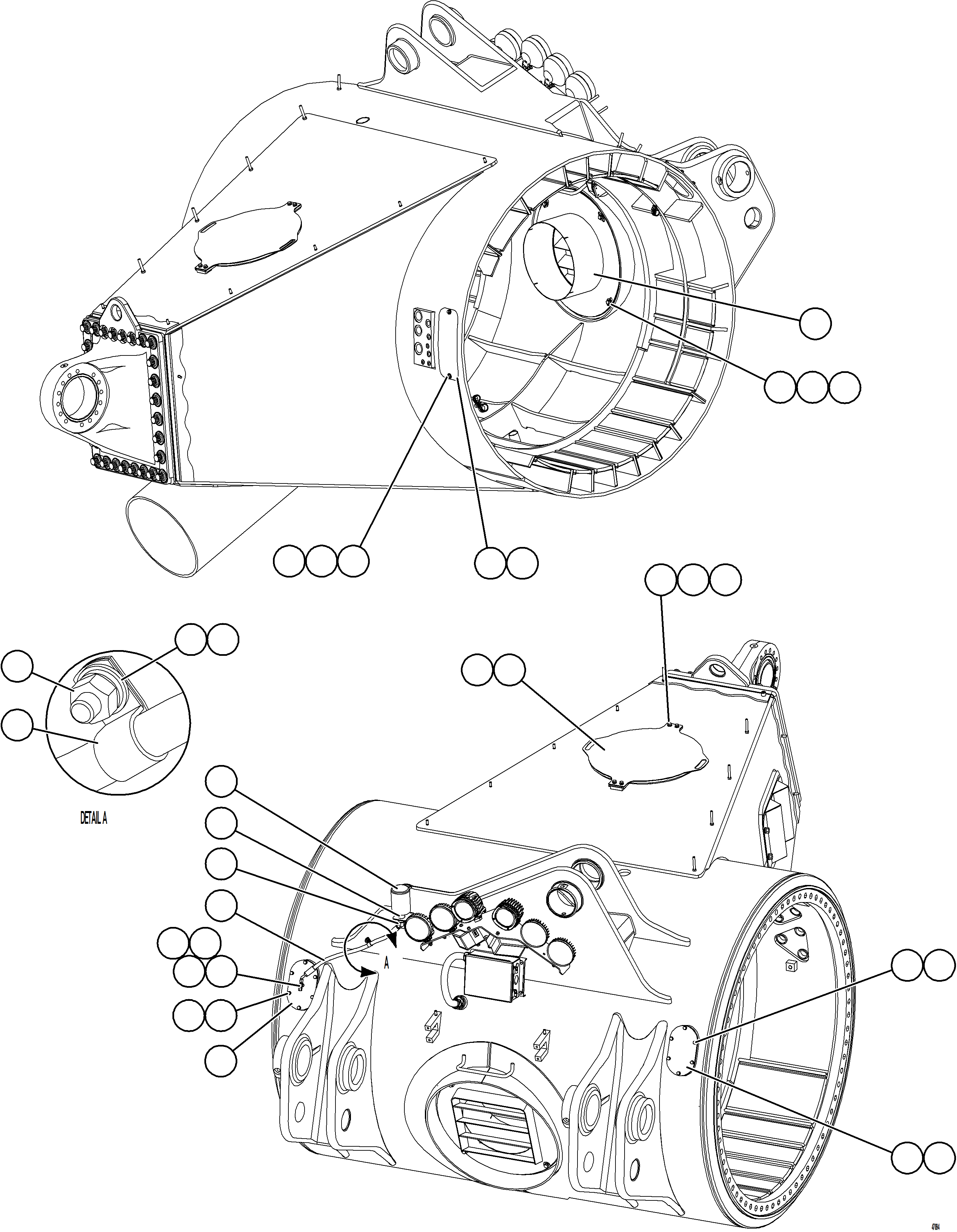 Dump Trucks Komatsu / AFE62-BY 930E-4SE S/N A32132 - A32133  EPSA(AFE62-BY) / AXLE HOUSING ACCESS COVERS(134 : 47094)