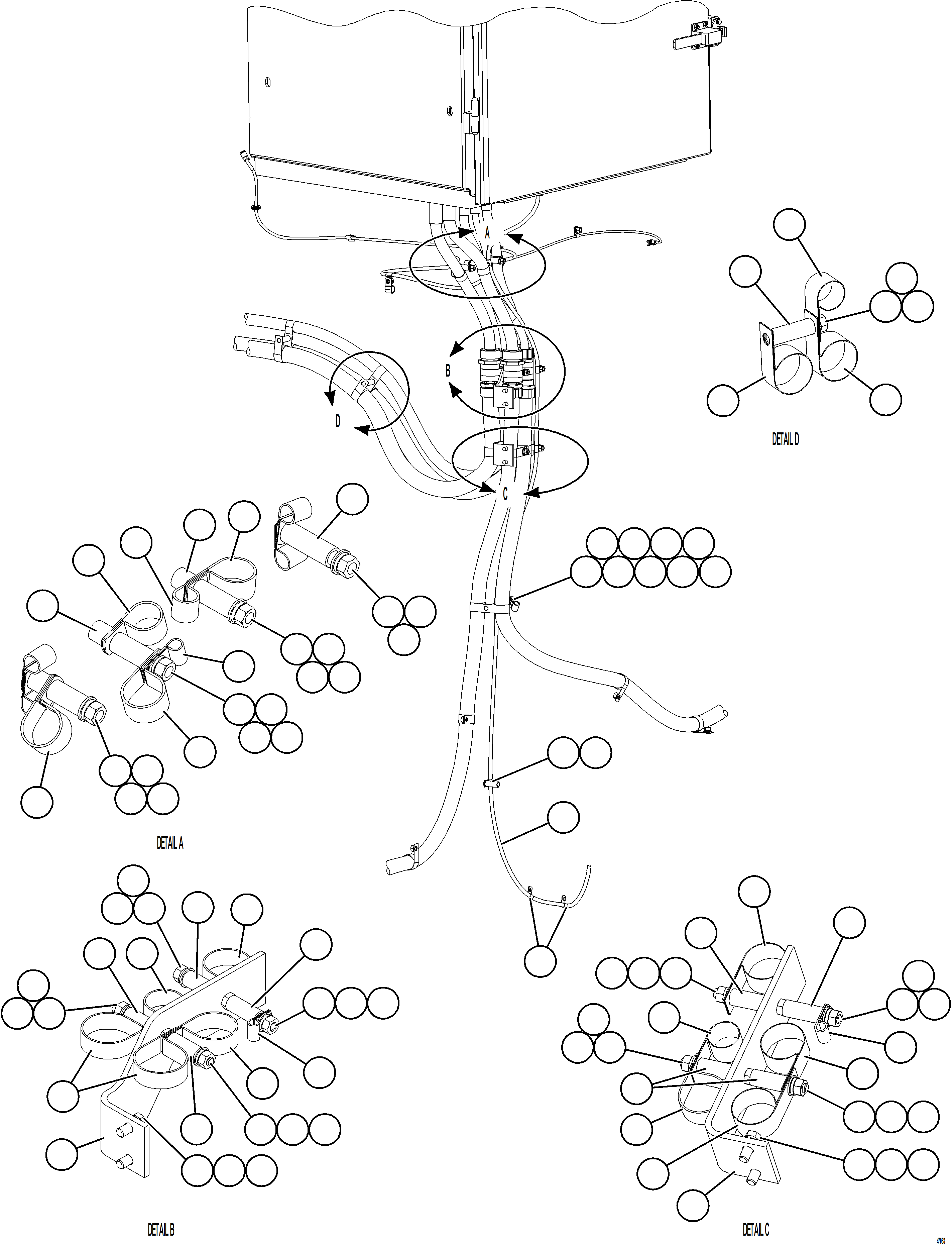 Dump Trucks Komatsu / AFE62-BY 930E-4SE S/N A32132 - A32133  EPSA(AFE62-BY) / AUXILIARY CONTROL CABINET EXTERNAL HARNESSES(402 : 47058)