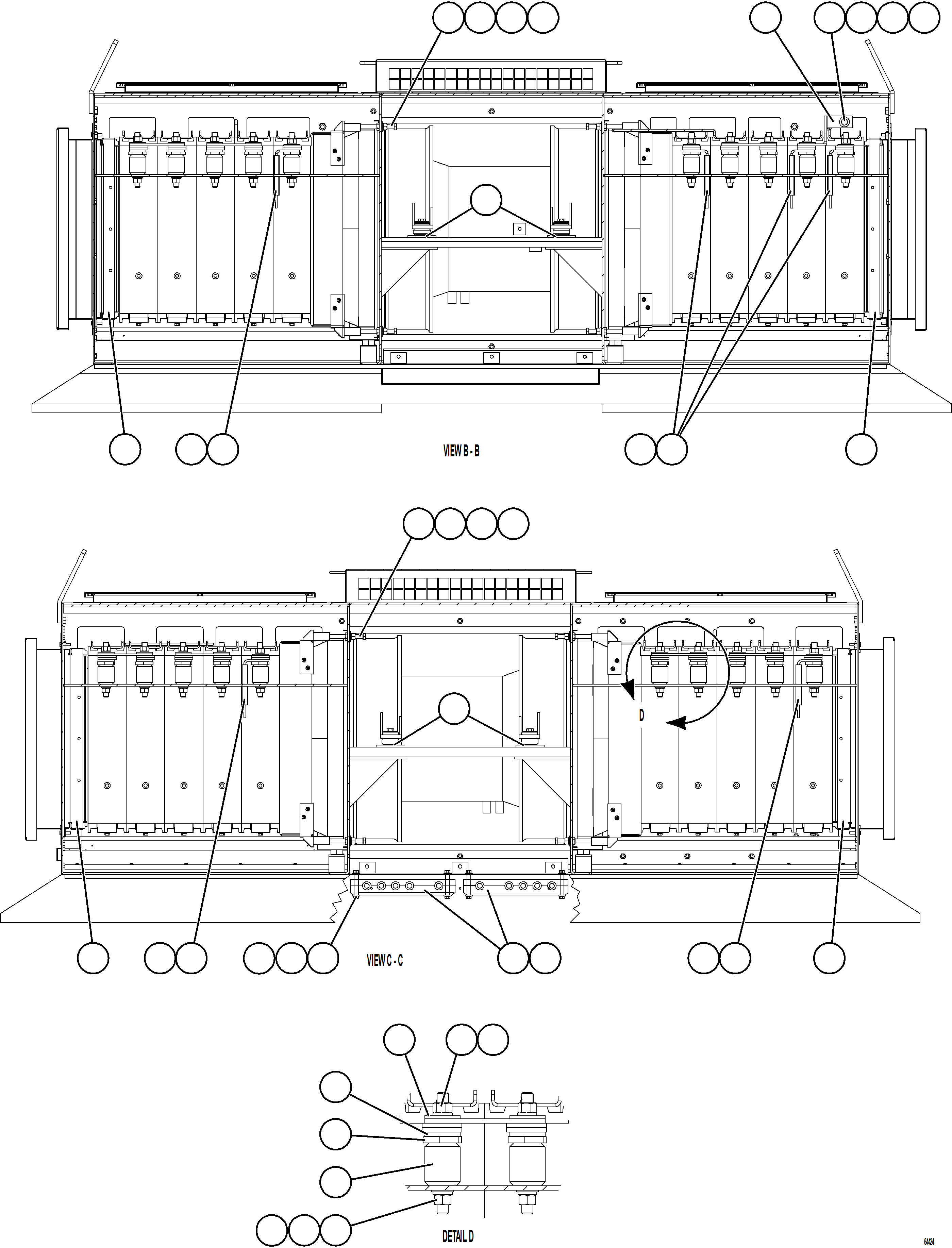 Dump Trucks Komatsu / AFE62-BY 930E-4SE S/N A32132 - A32133  EPSA(AFE62-BY) / RETARDING GRID ASSEMBLY    3/3    58F-06-01591(714 : 64424)