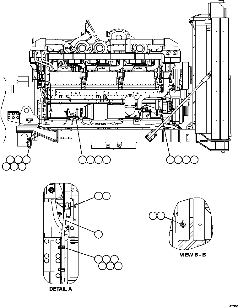 Dump Trucks Komatsu / AFE62-S 930E-4SE S/N A31016, A31018 & A31020     COLLAHUASI(AFE62-S) / ENGINE WIRING - RIGHT SIDE(320 : 61279)