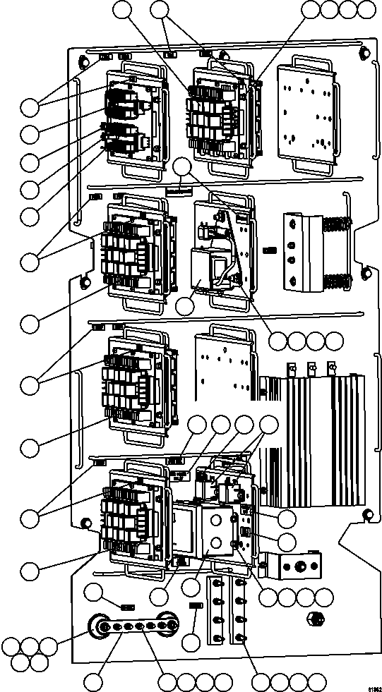 Dump Trucks Komatsu / AFE62-S 930E-4SE S/N A31016, A31018 & A31020     COLLAHUASI(AFE62-S) / AUXILIARY CONTROL CABINET - LEFT SIDE WALL  1/2(362 : 61862)