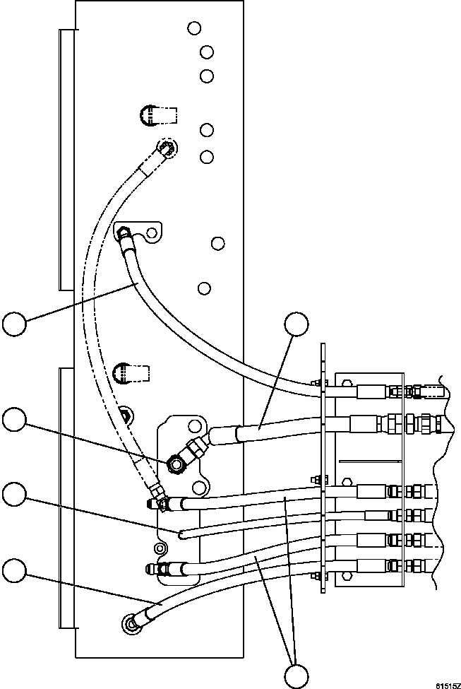 Dump Trucks Komatsu / AFE62-S 930E-4SE S/N A31016, A31018 & A31020     COLLAHUASI(AFE62-S) / HYDRAULIC BRAKE CABINET HOSE ROUTING    1/3(496 : 61515)