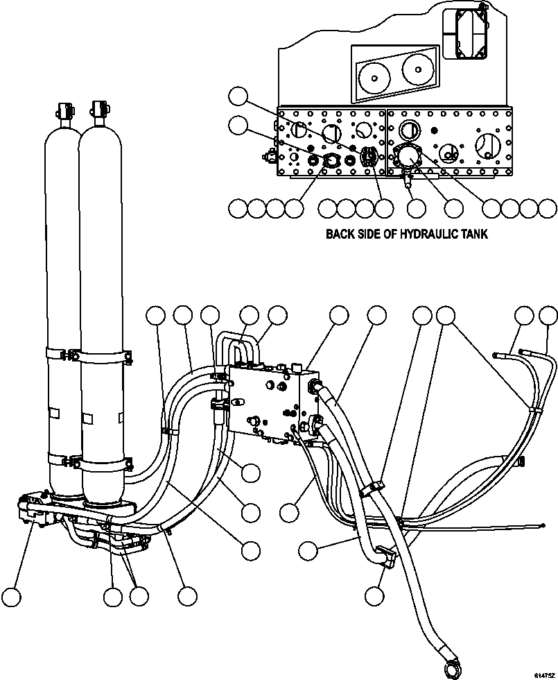 Dump Trucks Komatsu / AFE62-S 930E-4SE S/N A31016, A31018 & A31020     COLLAHUASI(AFE62-S) / STEERING SYSTEM PIPING(510 : 61475)
