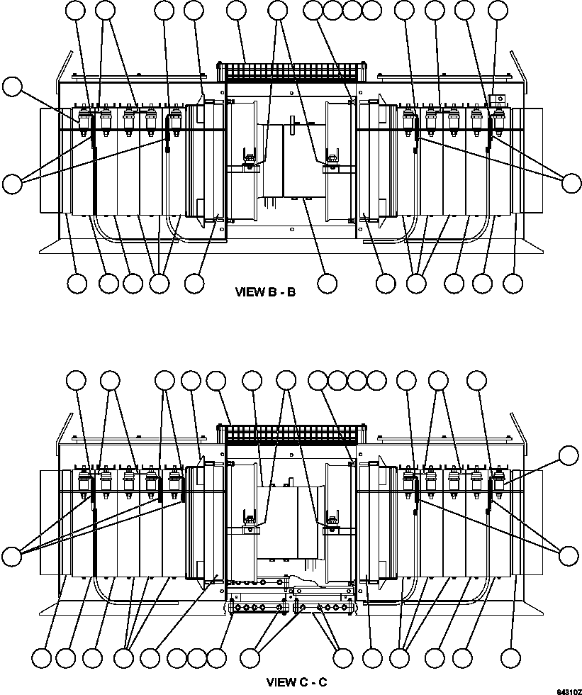 Dump Trucks Komatsu / AFE62-S 930E-4SE S/N A31016, A31018 & A31020     COLLAHUASI(AFE62-S) / RETARDING GRID ASSEMBLY  2/3    PC2142(640 : 64310)