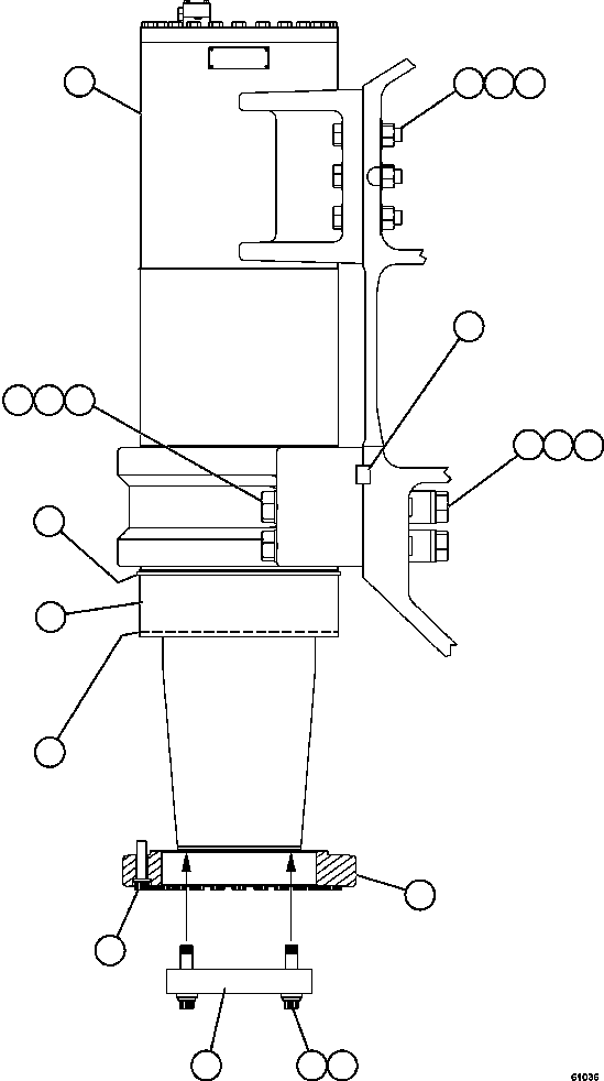 Komatsu parts book diagram for AFE62-W 930E-4SE S/N A31053, 1055, 1069, 1071, 1100-1101, 1109, 1117, 1130-32, 1141, 1143, 1145, 1163, 1165, 1167, 1185-1187, 1205-1207, 1222-1223, 1225, 1240 & 1242 OYU TOLGOI: FRONT SUSPENSION & MOUNTING