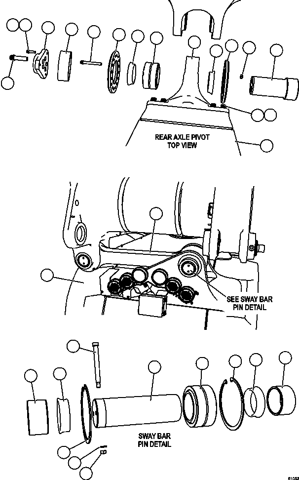 Komatsu parts book diagram for AFE62-W 930E-4SE S/N A31053, 1055, 1069, 1071, 1100-1101, 1109, 1117, 1130-32, 1141, 1143, 1145, 1163, 1165, 1167, 1185-1187, 1205-1207, 1222-1223, 1225, 1240 & 1242 OYU TOLGOI: DRIVE AXLE & MOUNTING